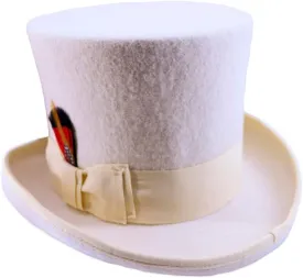 100% Wool Steampunk Top Hat with Grosgrain Band