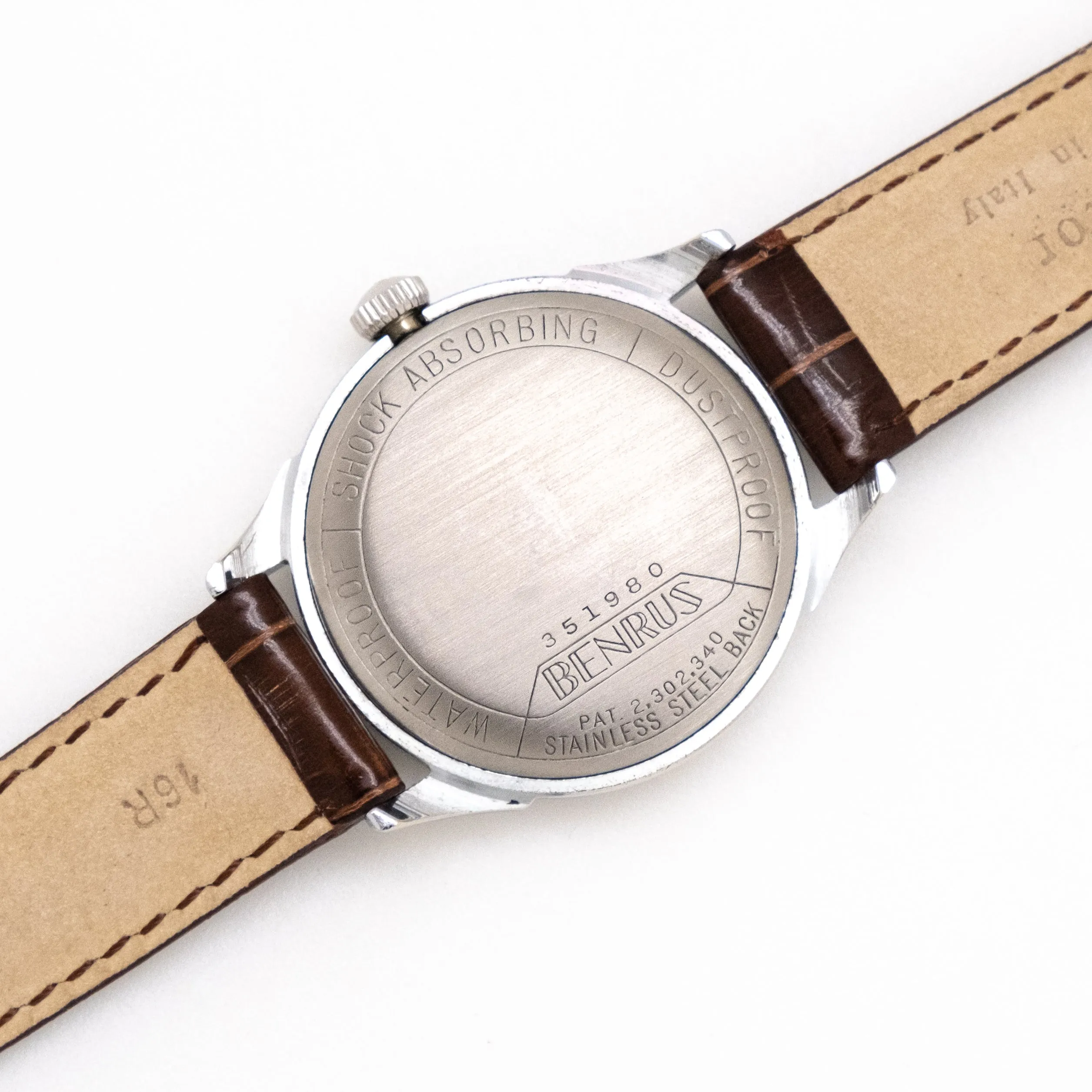 1960's Vintage Benrus Chrome & Stainless Steel Watch (# 14736)