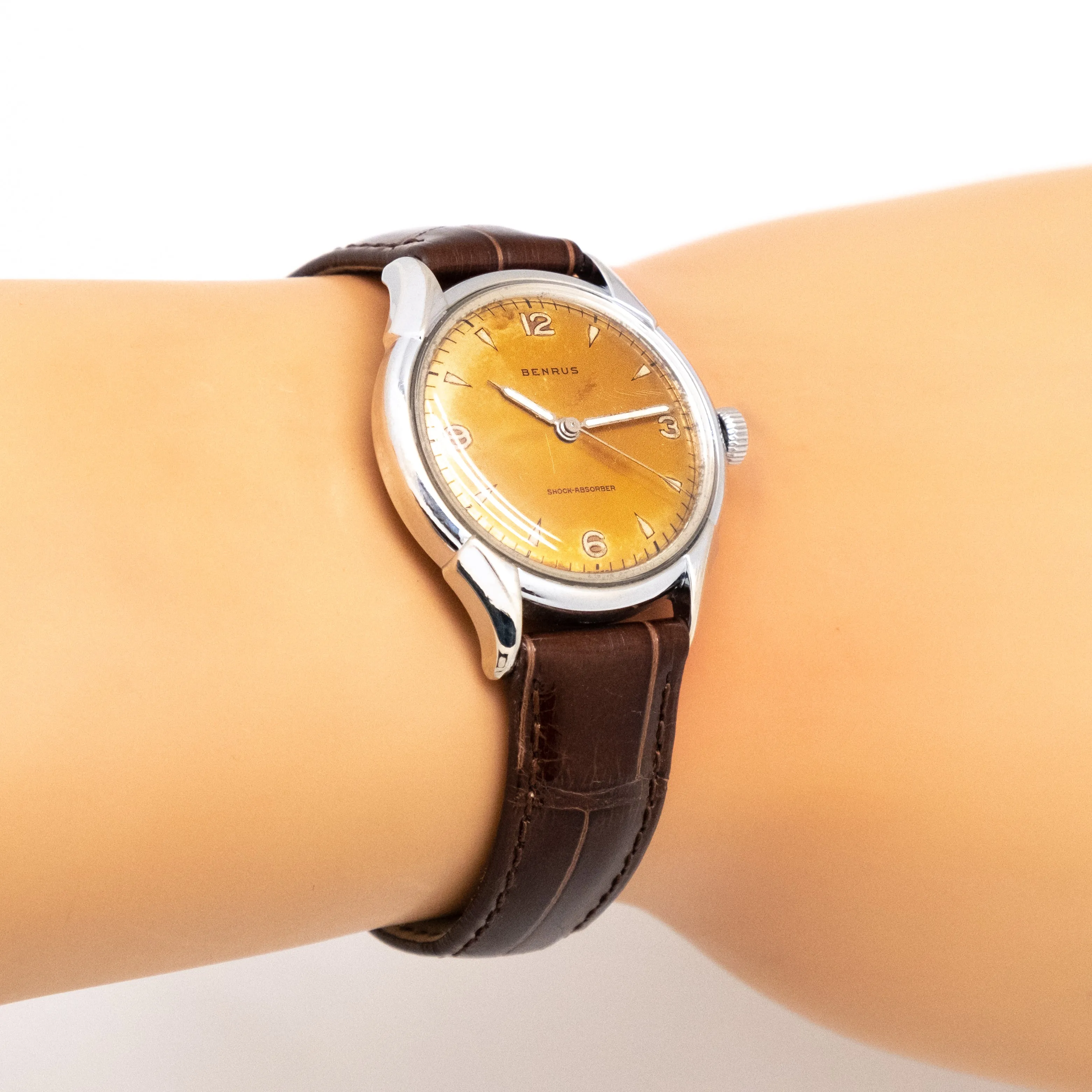 1960's Vintage Benrus Chrome & Stainless Steel Watch (# 14736)