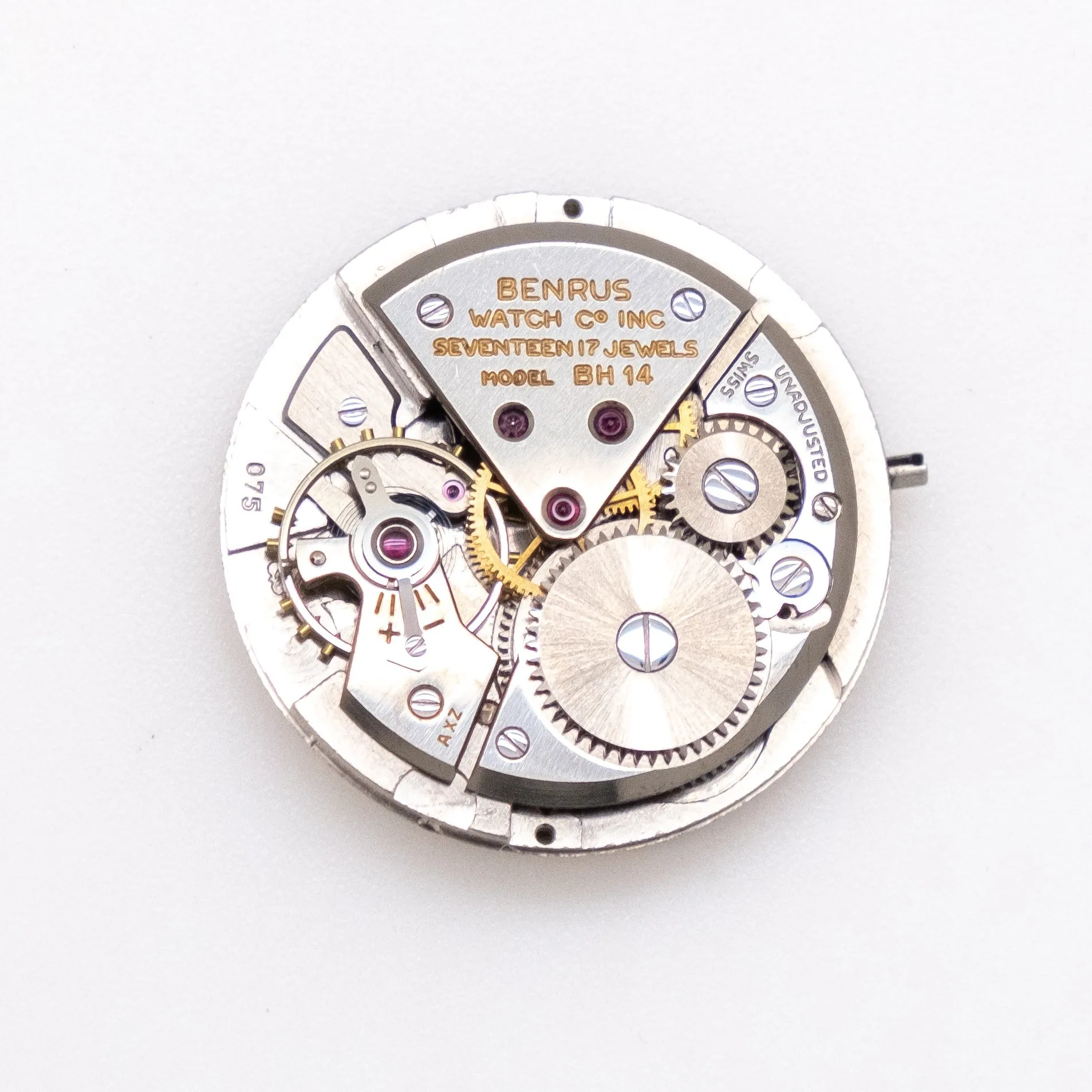 1960's Vintage Benrus Chrome & Stainless Steel Watch (# 14736)