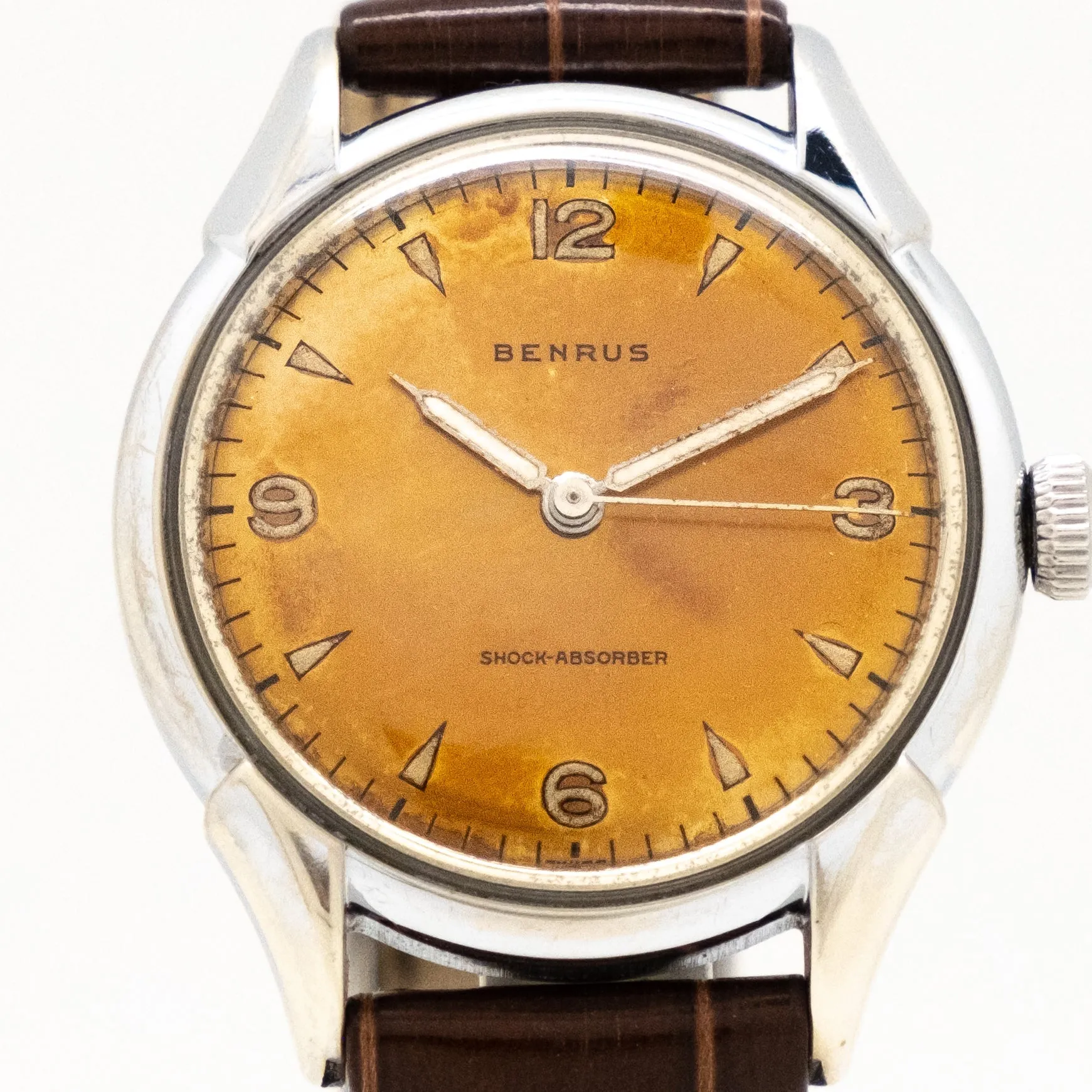 1960's Vintage Benrus Chrome & Stainless Steel Watch (# 14736)