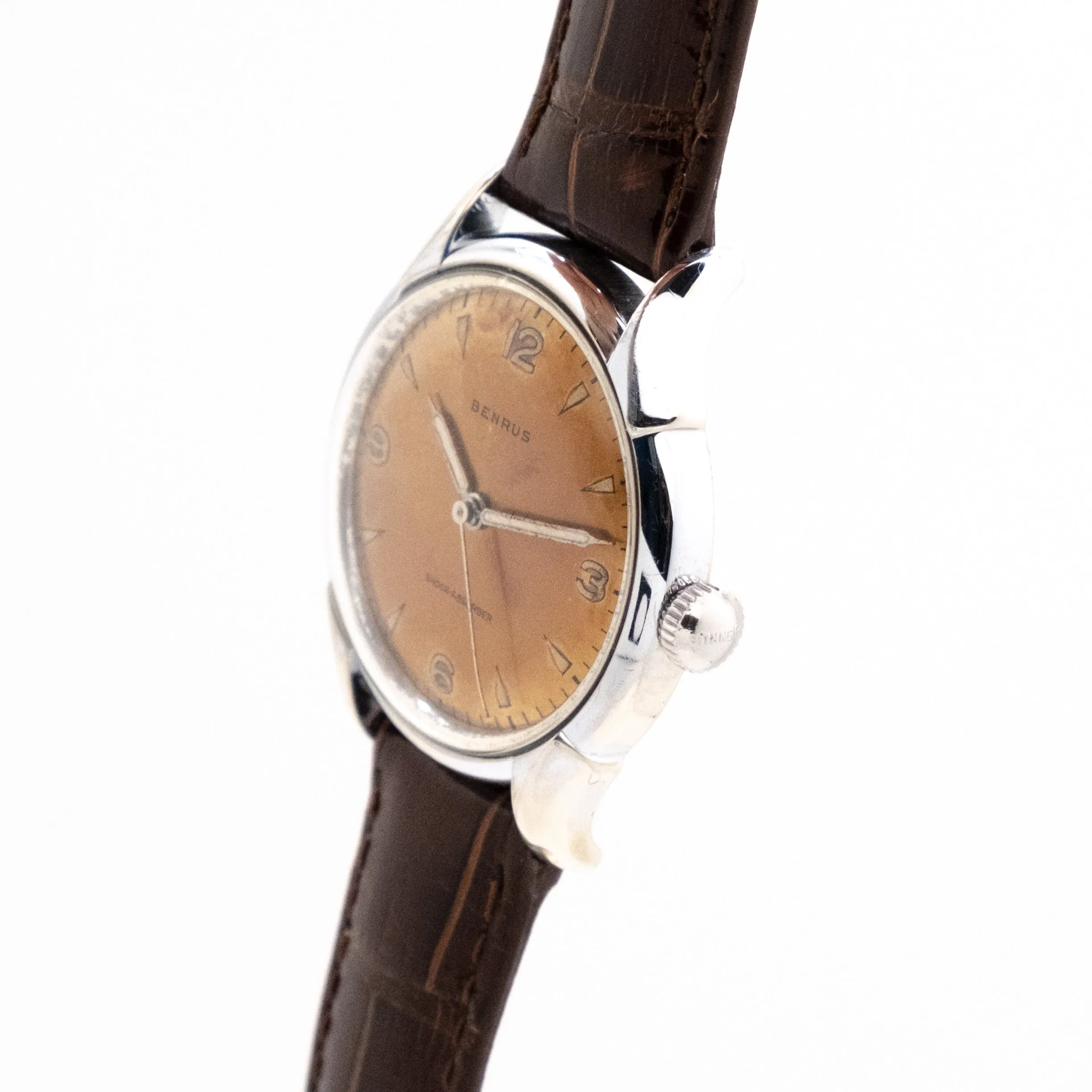 1960's Vintage Benrus Chrome & Stainless Steel Watch (# 14736)