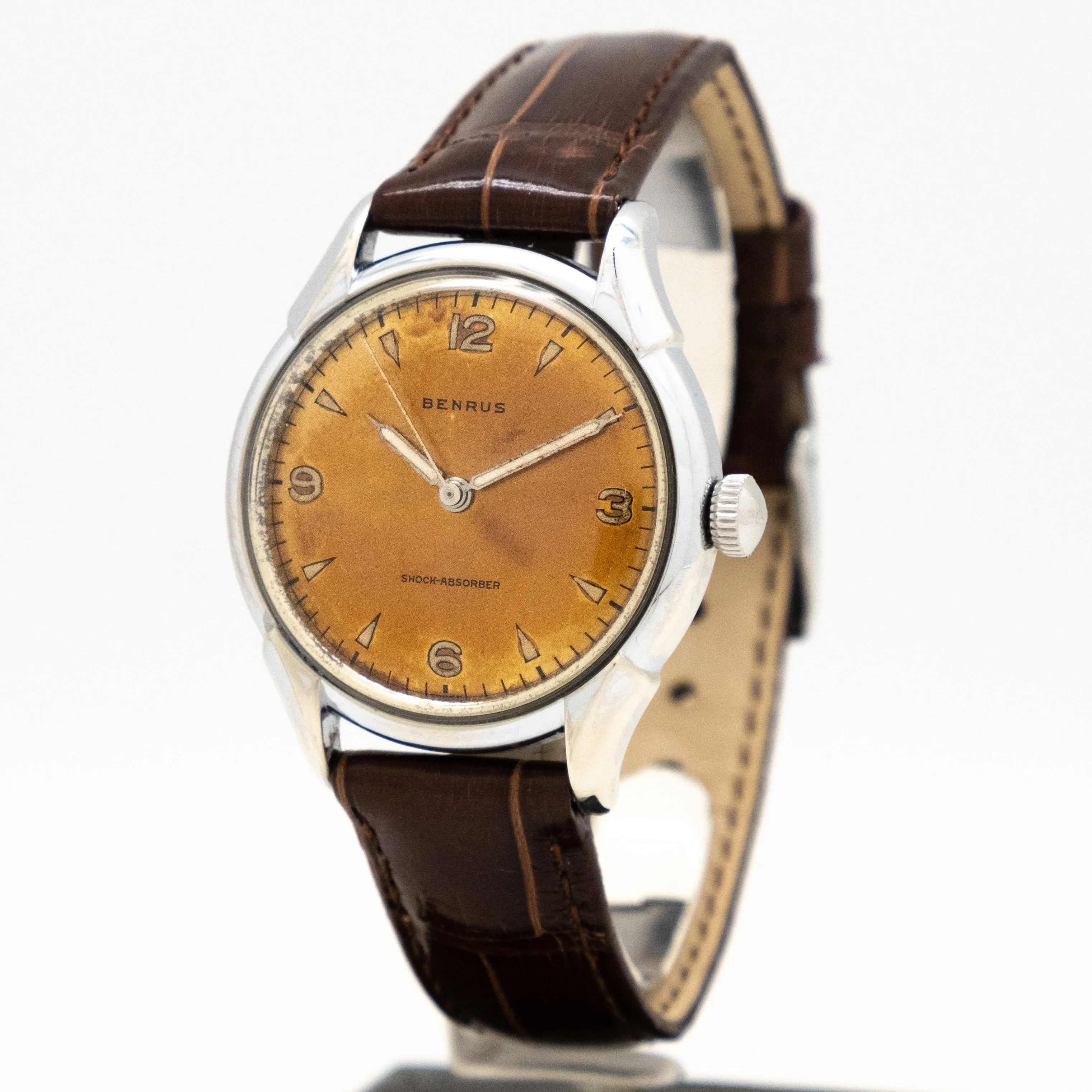 1960's Vintage Benrus Chrome & Stainless Steel Watch (# 14736)