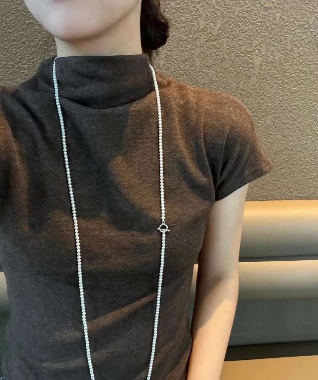 4-5mm White 48" Length Freshwater Long Strand Pearl Necklace