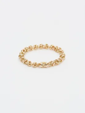 45g Entrelacs DM Bracelet in Slick Polished 750 Yellow Gold