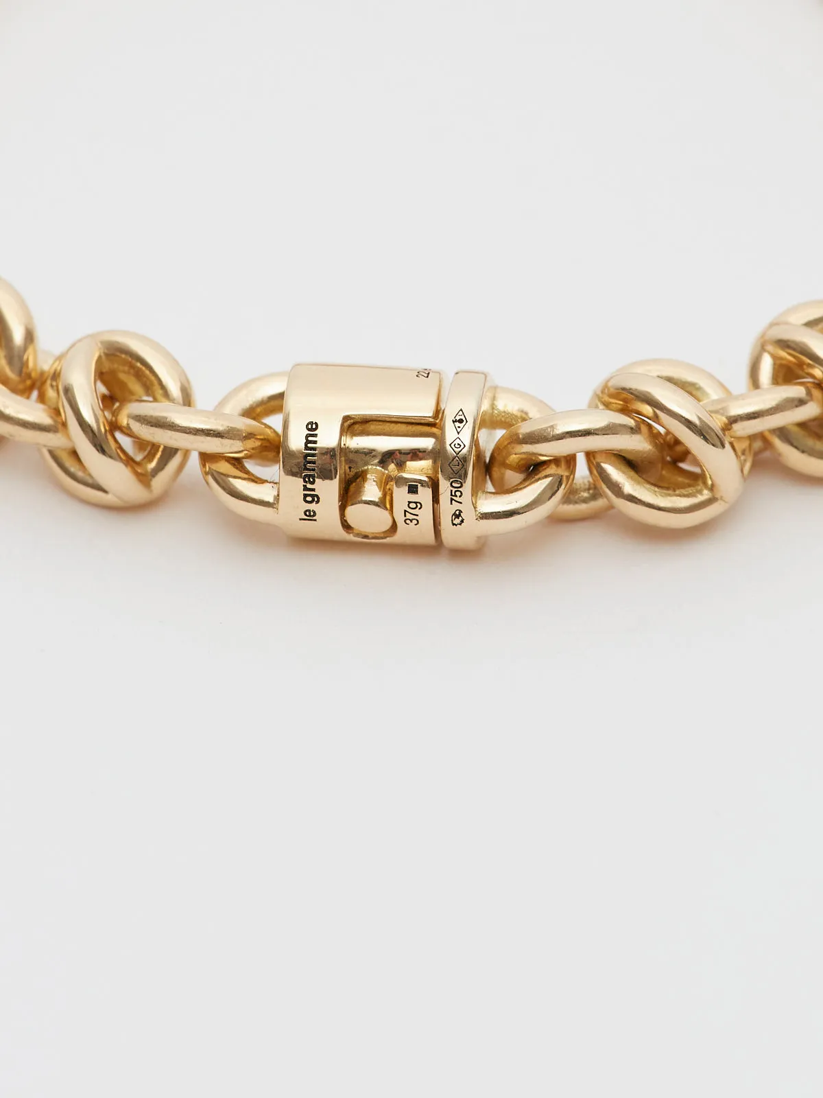 45g Entrelacs DM Bracelet in Slick Polished 750 Yellow Gold