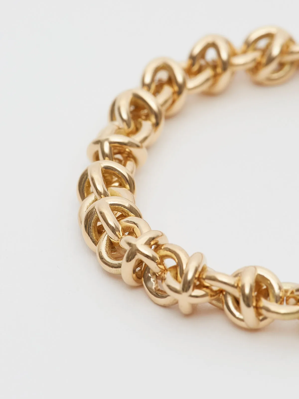 45g Entrelacs DM Bracelet in Slick Polished 750 Yellow Gold