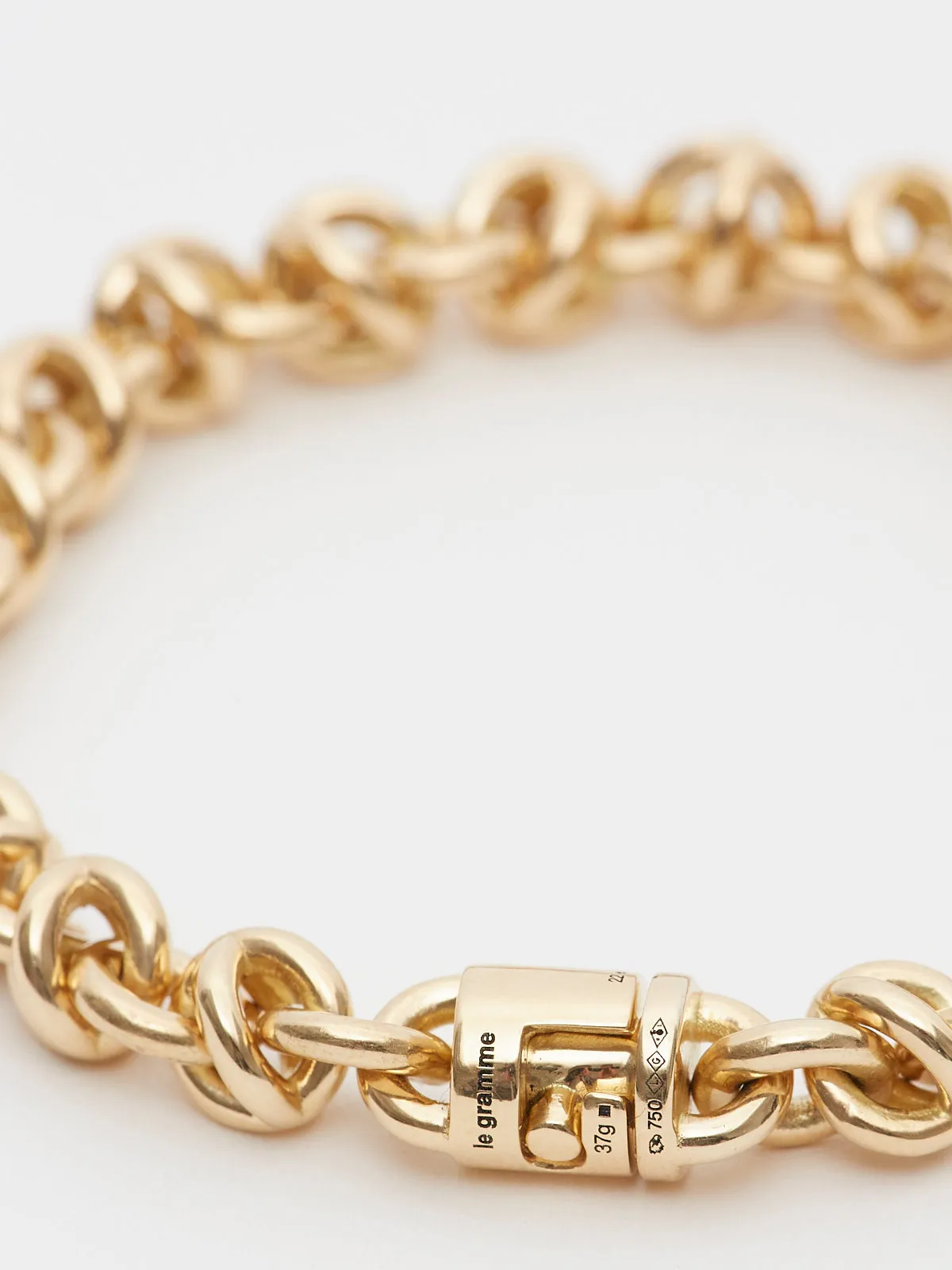 45g Entrelacs DM Bracelet in Slick Polished 750 Yellow Gold