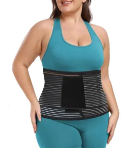 Abdominal Binder Post Surgery Plus Size | Postpartum Belly Band Wrap | Post C Section Belly Binder | Stomach Compression Hernia Belt For Men or Women Hernia Surgery, Natural Birth, Abdominal Injuries,Hysterectomy (4XL)