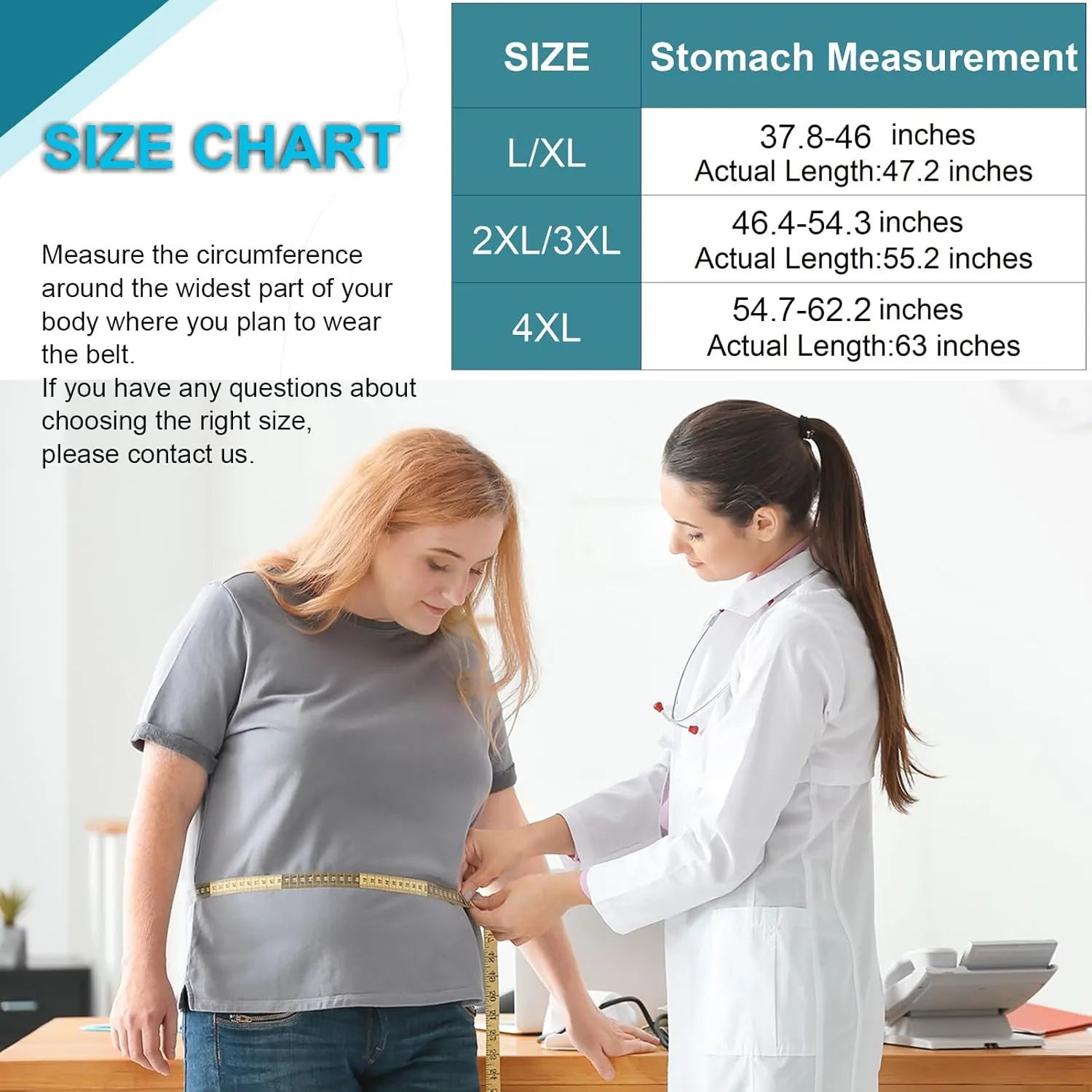 Abdominal Binder Post Surgery Plus Size | Postpartum Belly Band Wrap | Post C Section Belly Binder | Stomach Compression Hernia Belt For Men or Women Hernia Surgery, Natural Birth, Abdominal Injuries,Hysterectomy (4XL)