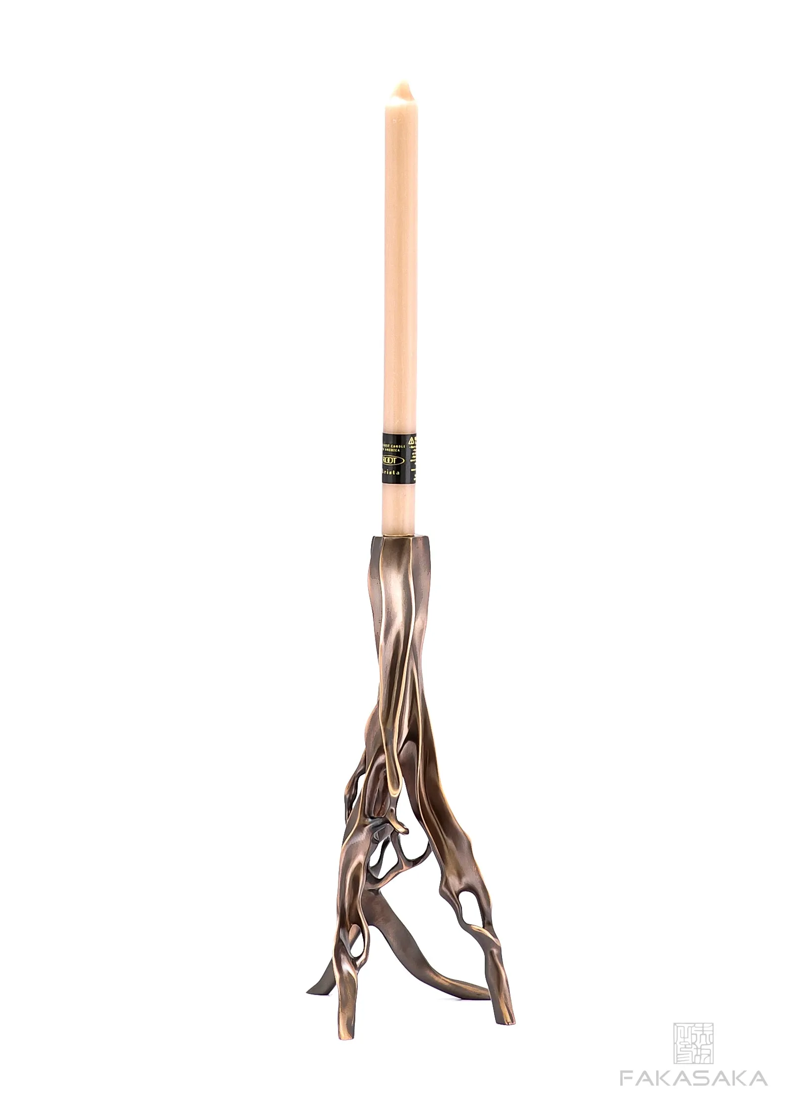 ALEXIA<br><br>CANDLE HOLDER<br><br>BLACKBROWN BRONZE