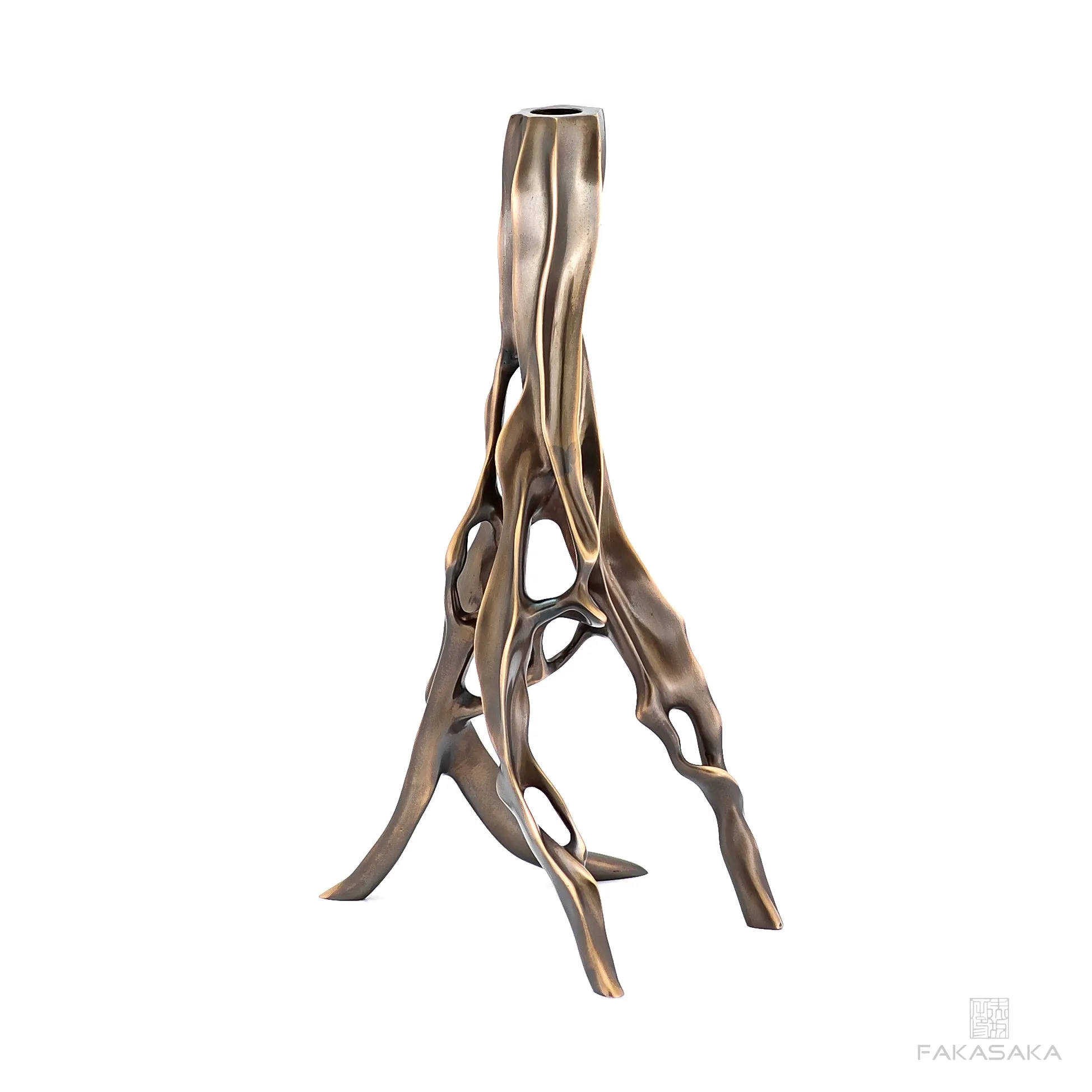 ALEXIA<br><br>CANDLE HOLDER<br><br>BLACKBROWN BRONZE
