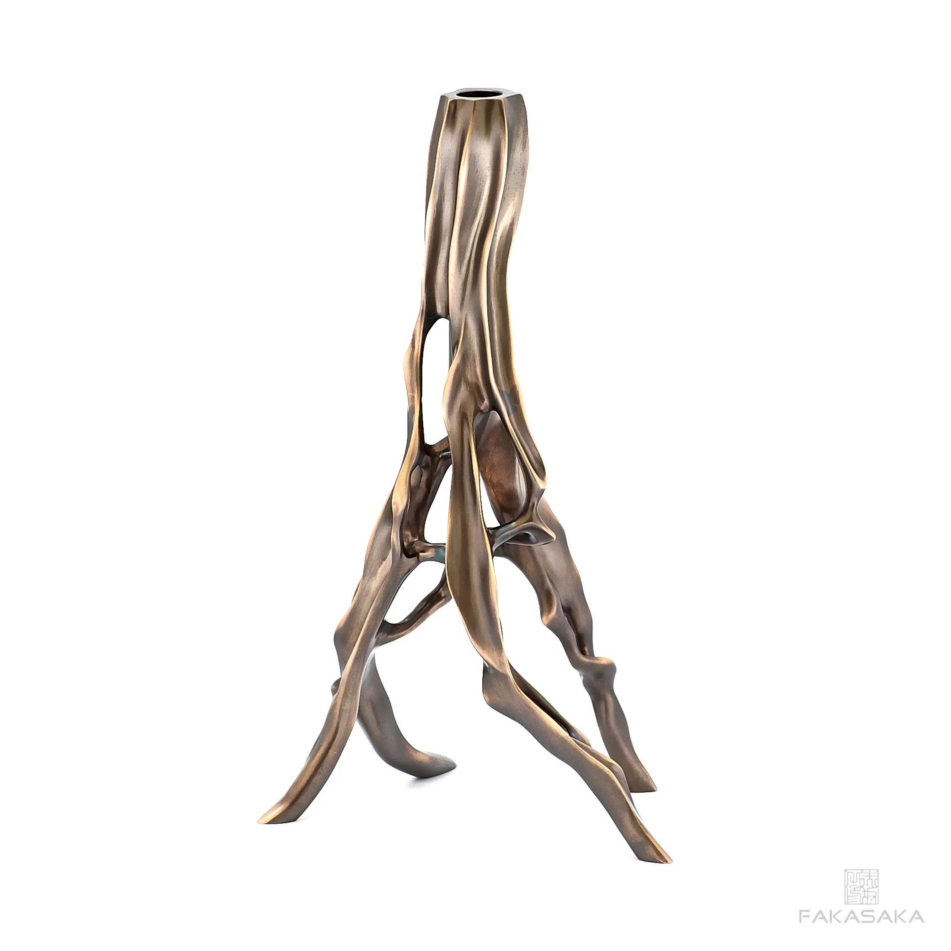 ALEXIA<br><br>CANDLE HOLDER<br><br>BLACKBROWN BRONZE