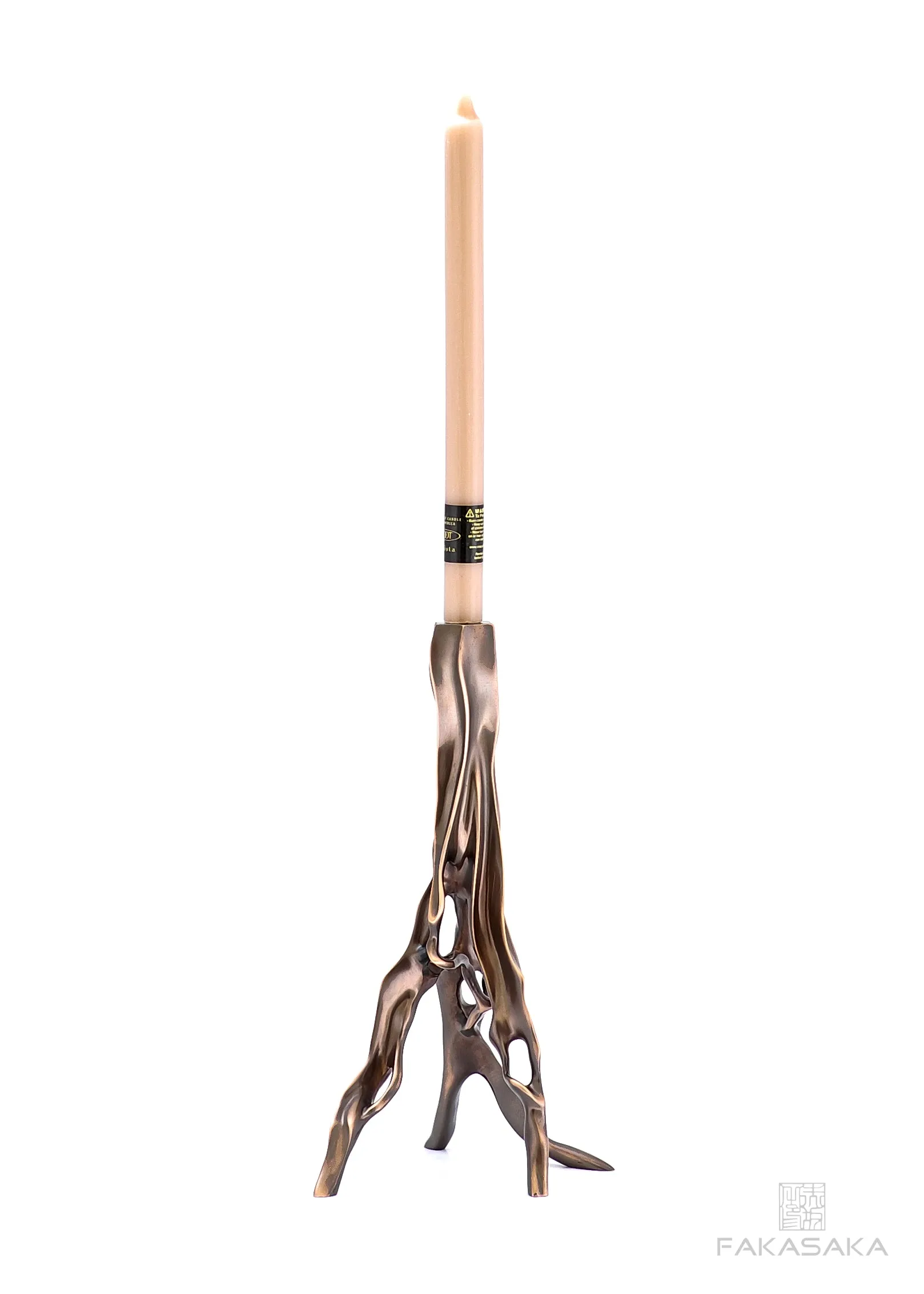 ALEXIA<br><br>CANDLE HOLDER<br><br>BLACKBROWN BRONZE