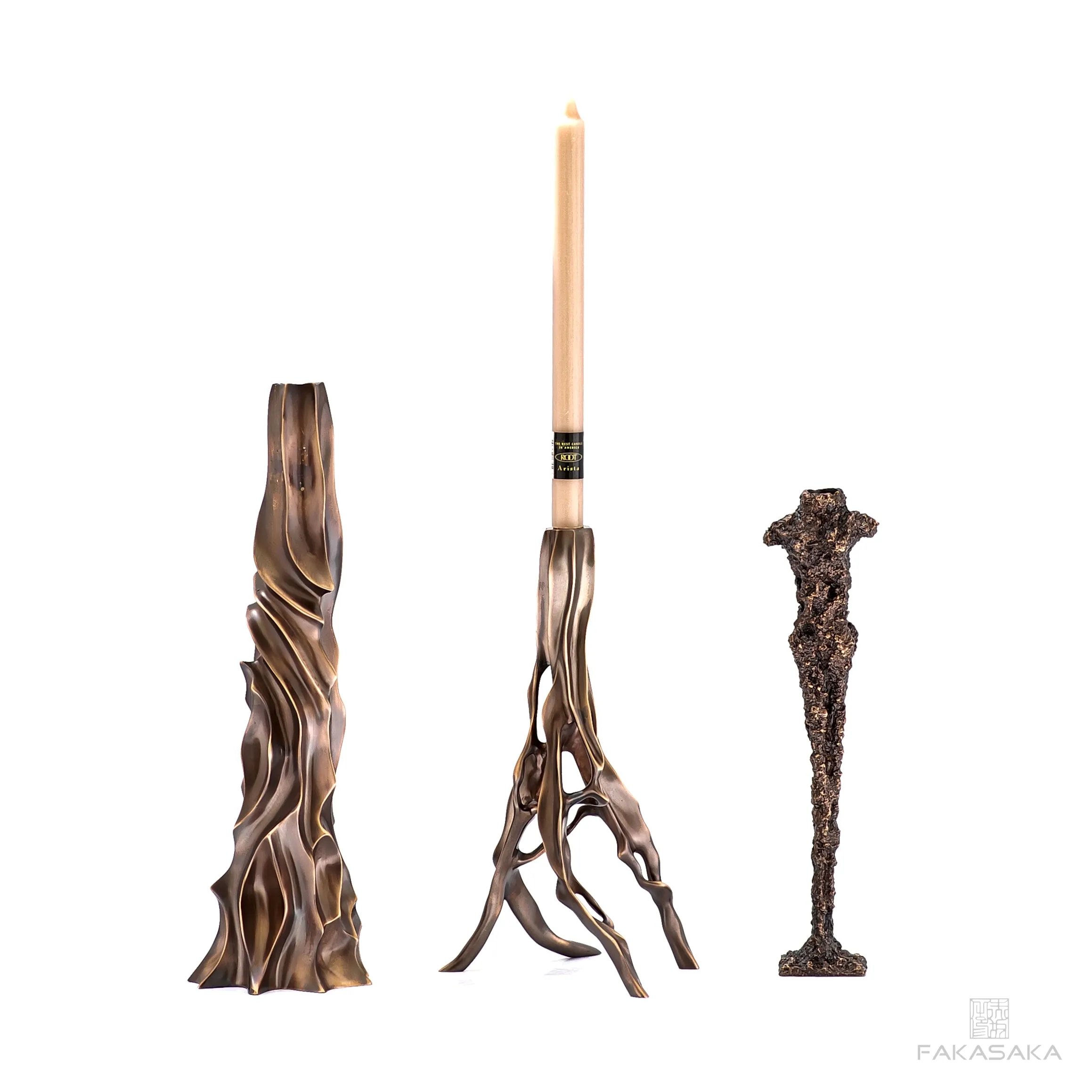 ALEXIA<br><br>CANDLE HOLDER<br><br>BLACKBROWN BRONZE