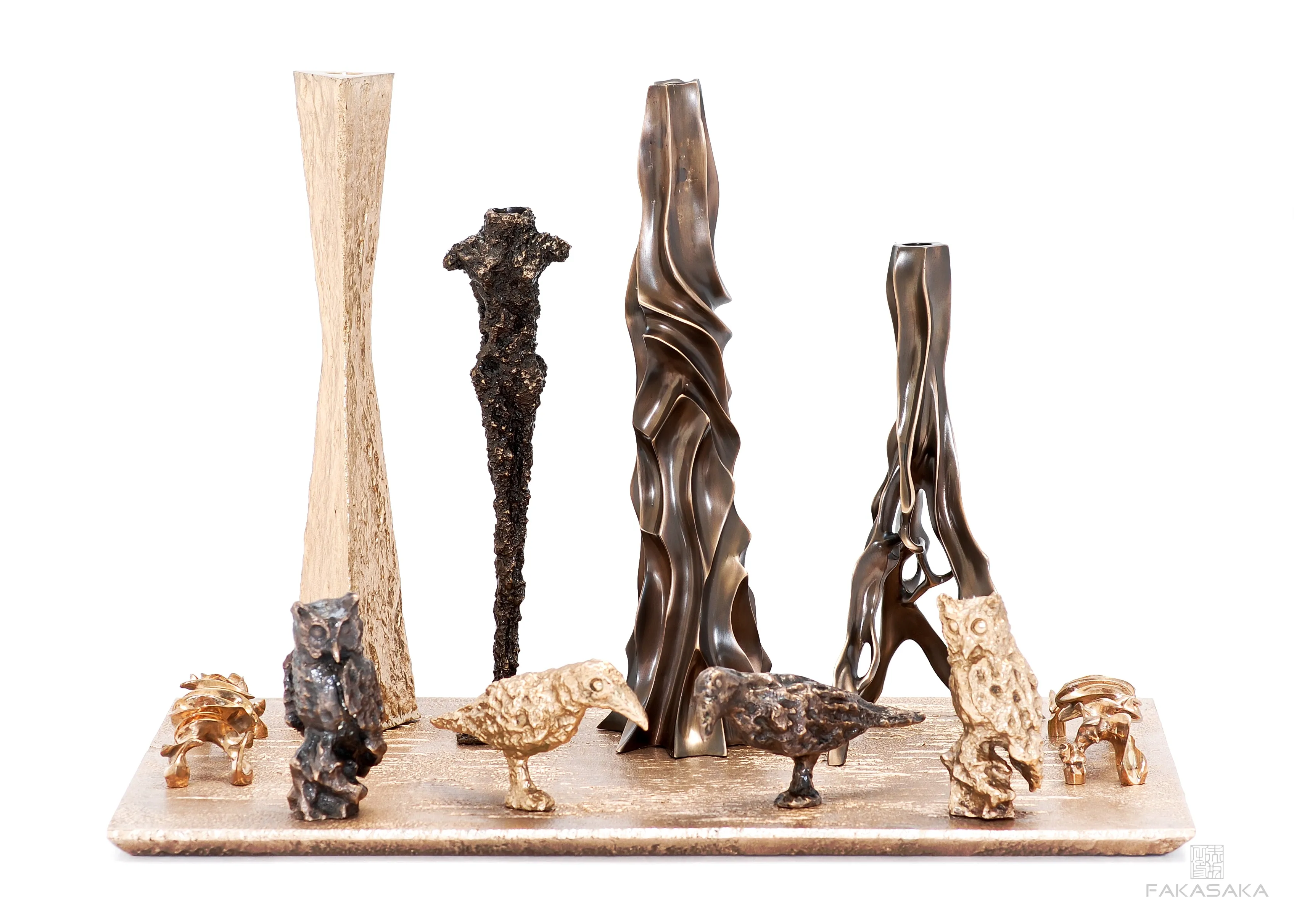 ALEXIA<br><br>CANDLE HOLDER<br><br>BLACKBROWN BRONZE