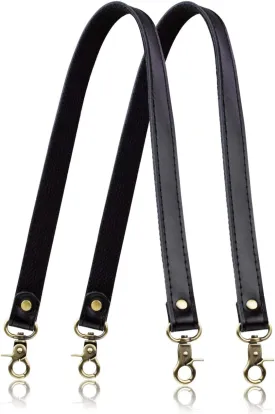 Allzedream Genuine Leather Purse Strap Sewing Canvas Replacement Handbag Shoulder Bag 2 Pcs