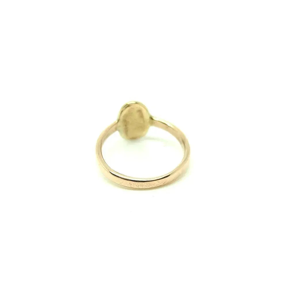 Antique Edwardian 9ct Rose Gold Opal 9ct Pinky Ring