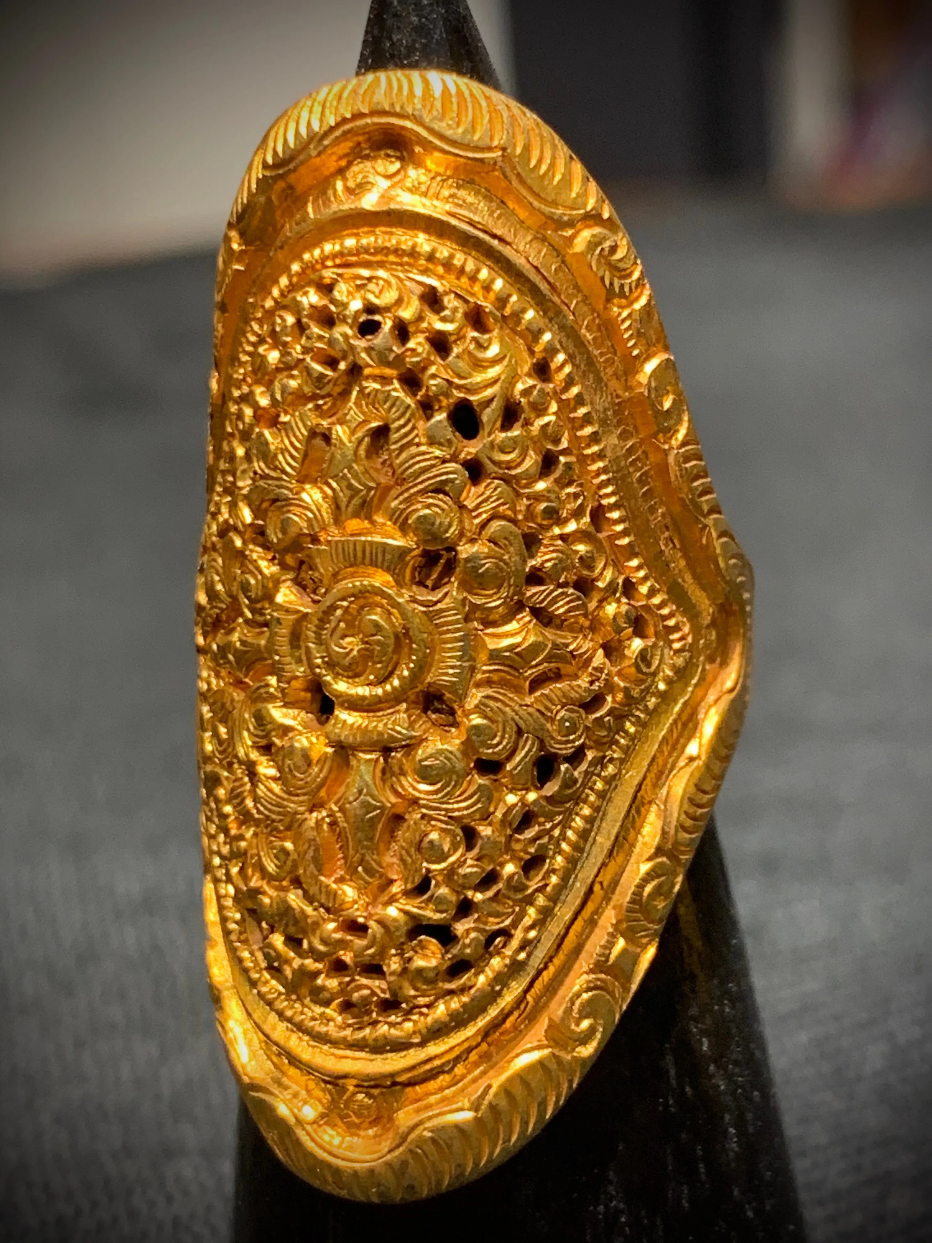 Antique Vermeil Double Dorje Ring