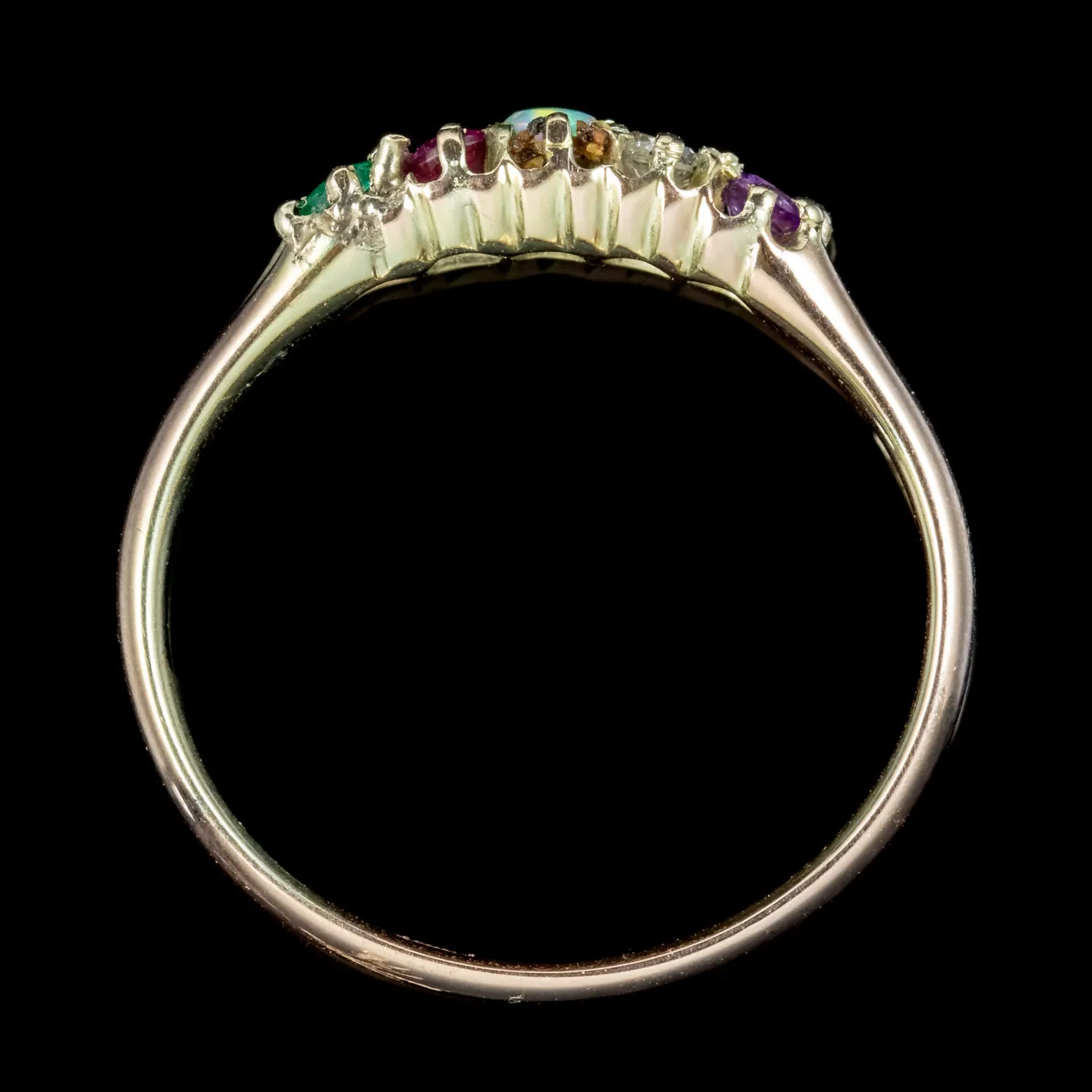 Antique Victorian Adore Sentiment Ring Circa 1880