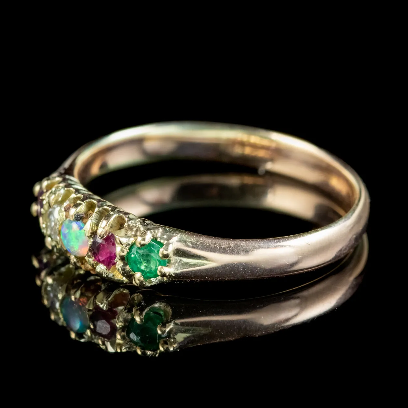 Antique Victorian Adore Sentiment Ring Circa 1880