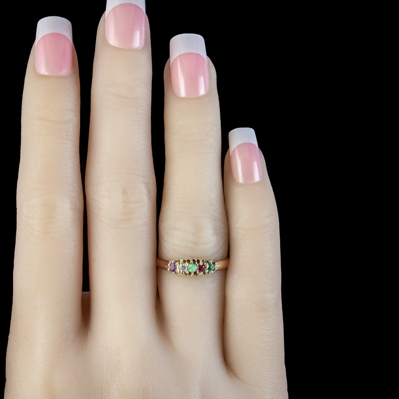 Antique Victorian Adore Sentiment Ring Circa 1880