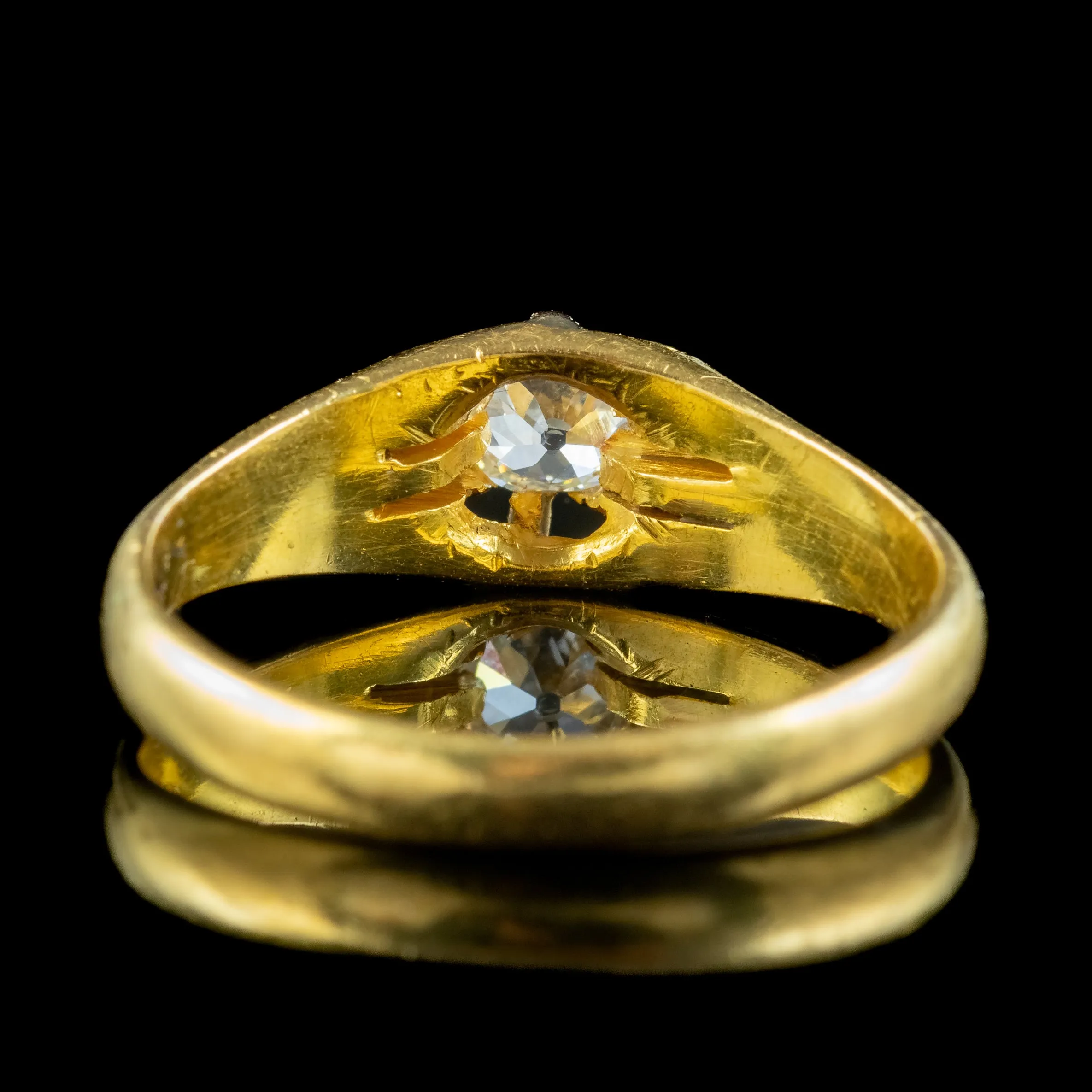 Antique Victorian Diamond Solitaire Ring 0.30ct Diamond