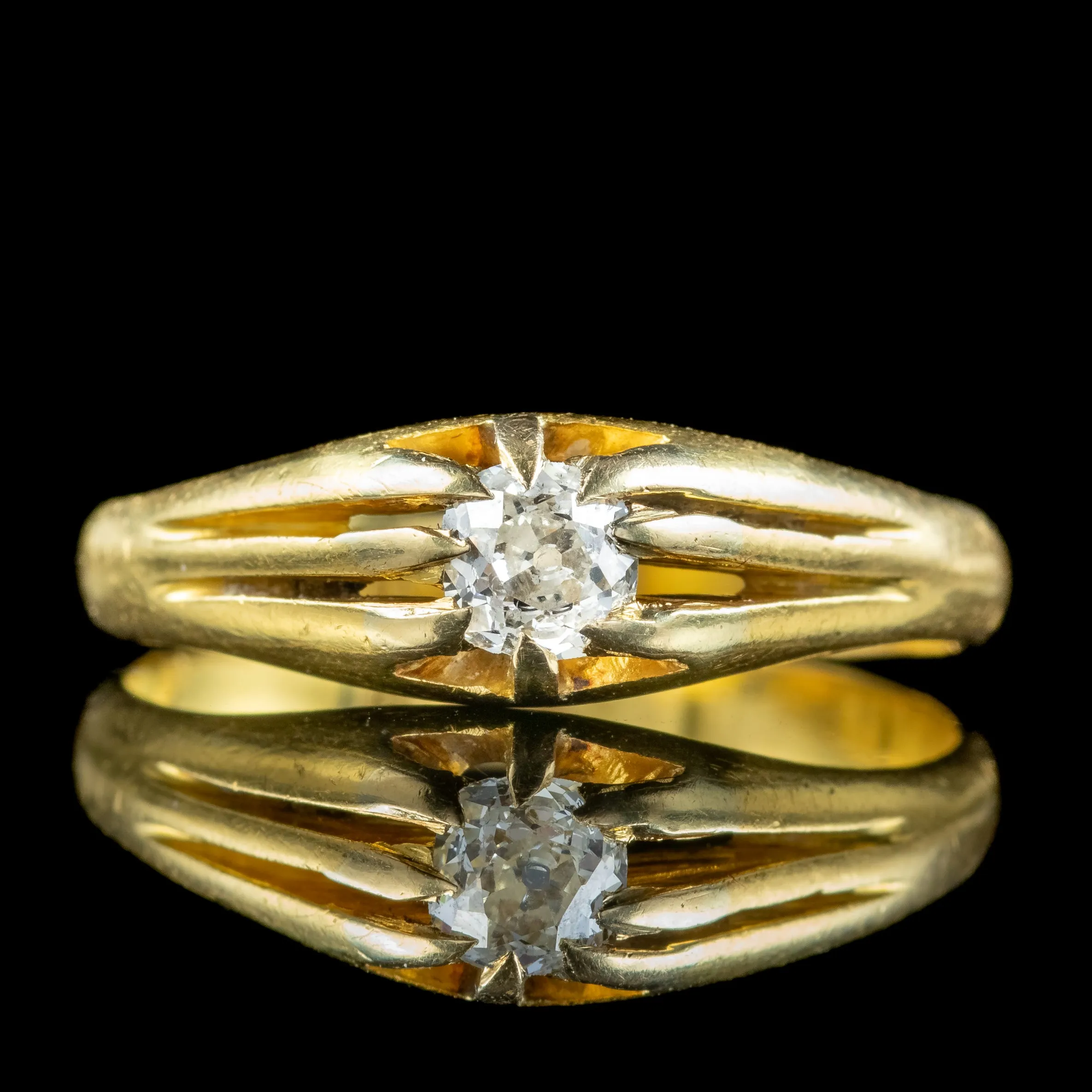 Antique Victorian Diamond Solitaire Ring 0.30ct Diamond