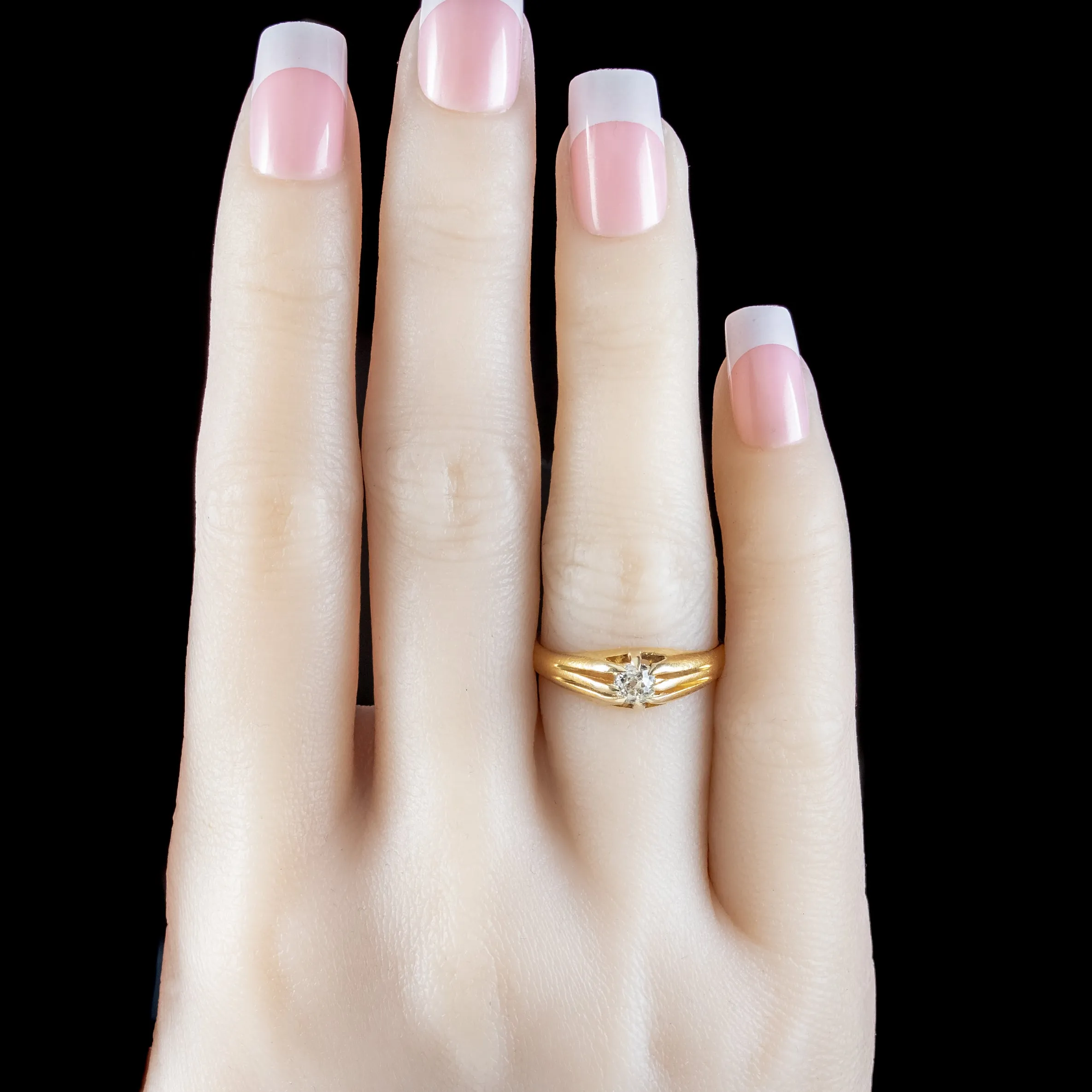 Antique Victorian Diamond Solitaire Ring 0.30ct Diamond
