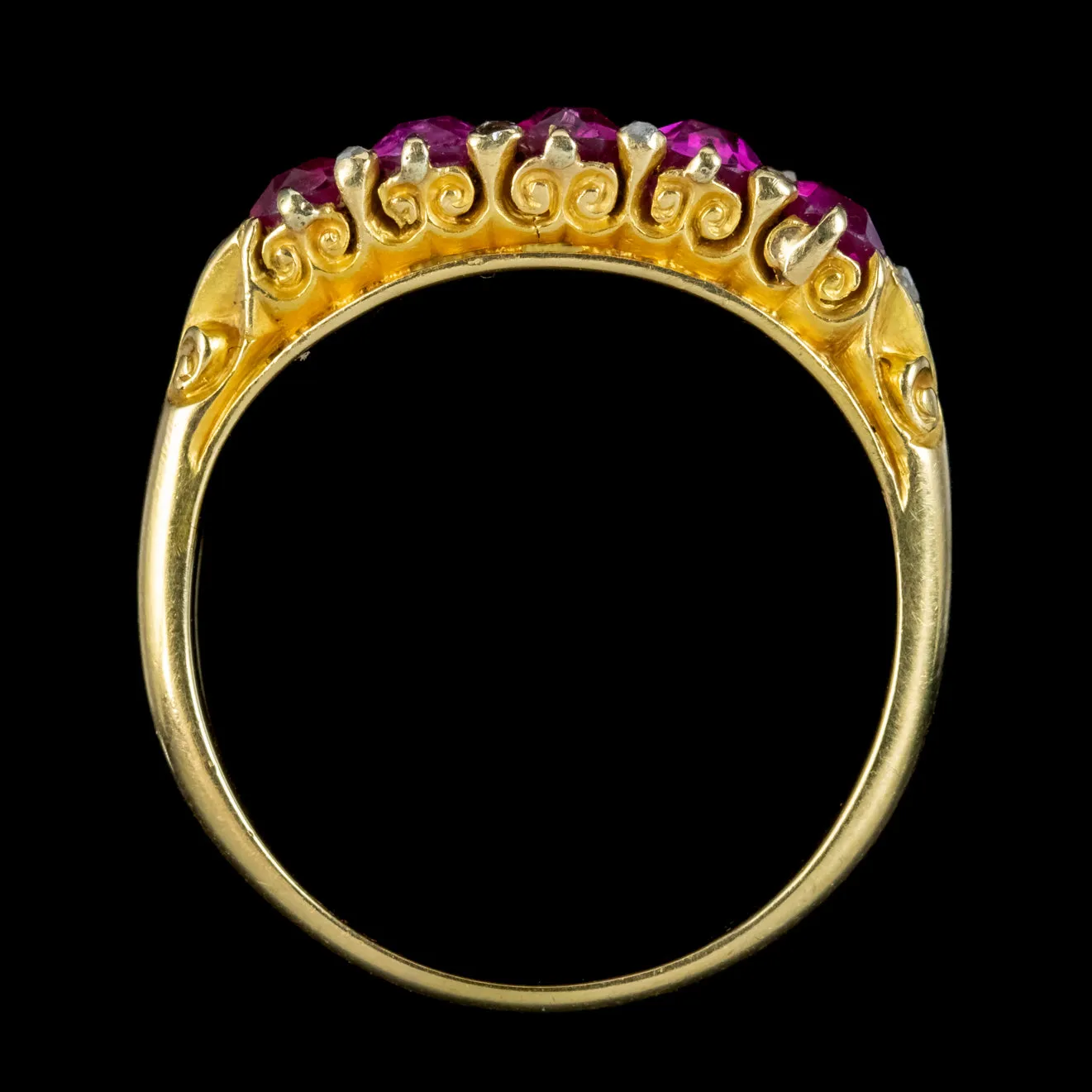 Antique Victorian Pink Sapphire Diamond Ring 2ct Of Sapphire With CERT