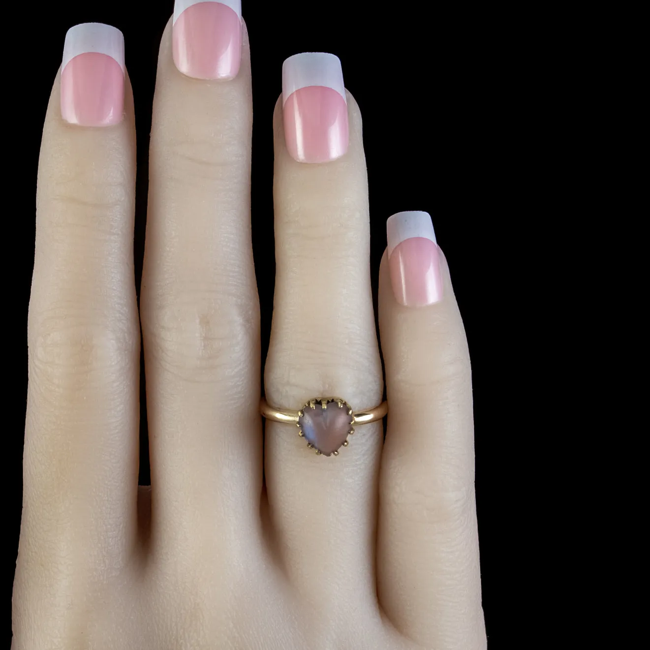 Antique Victorian Saphiret Heart Ring Circa 1880