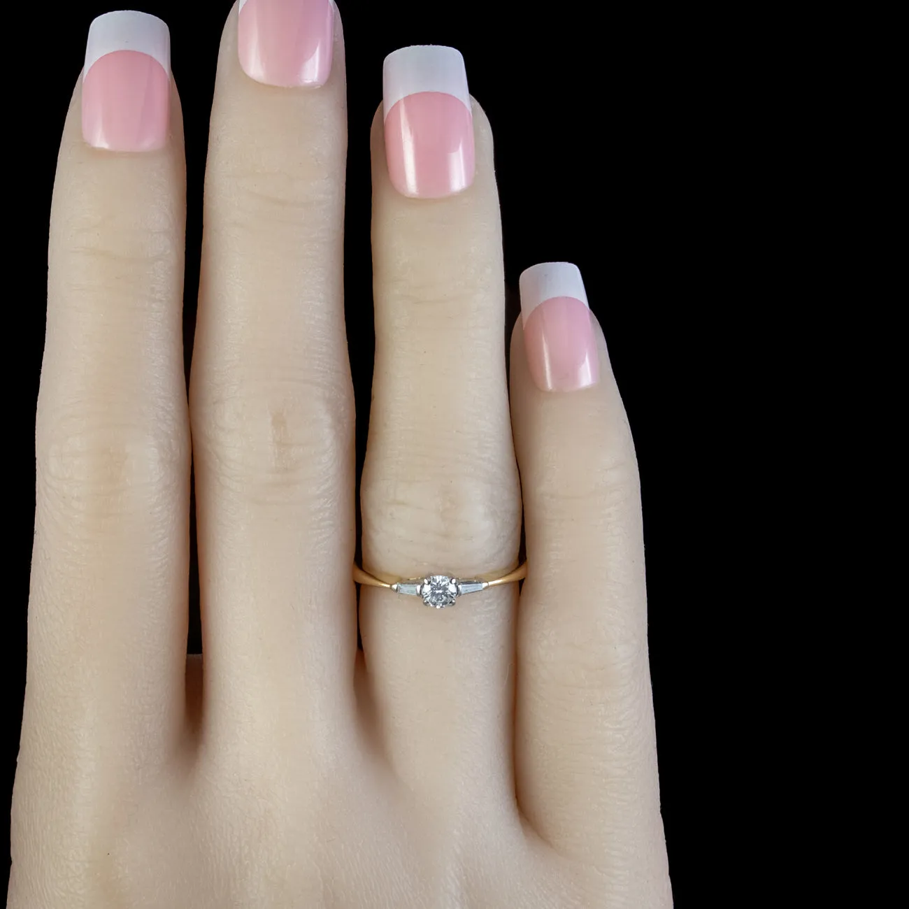 Art Deco Style Diamond Trilogy Ring 0.30ct Of Diamond