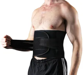 Back Brace for Lower Back Pain Men Women, Back Support Brace & Elastic Supports Belly Band Stomach Wrap Waist Belt Waist Trainer, Waist Brace Waist Trainer for Men Sciatica Pain Relief (Black, Large)