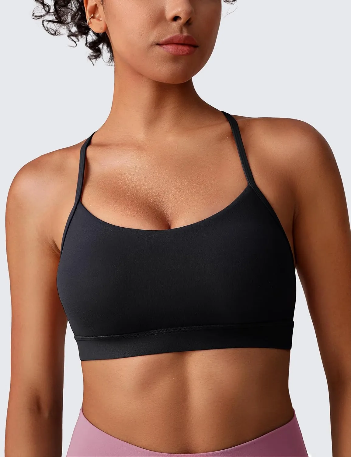 BAYDI Clouduxi Y Back Sports Bras for Women - Light Support Racerback Yoga Bra, A-C Cups