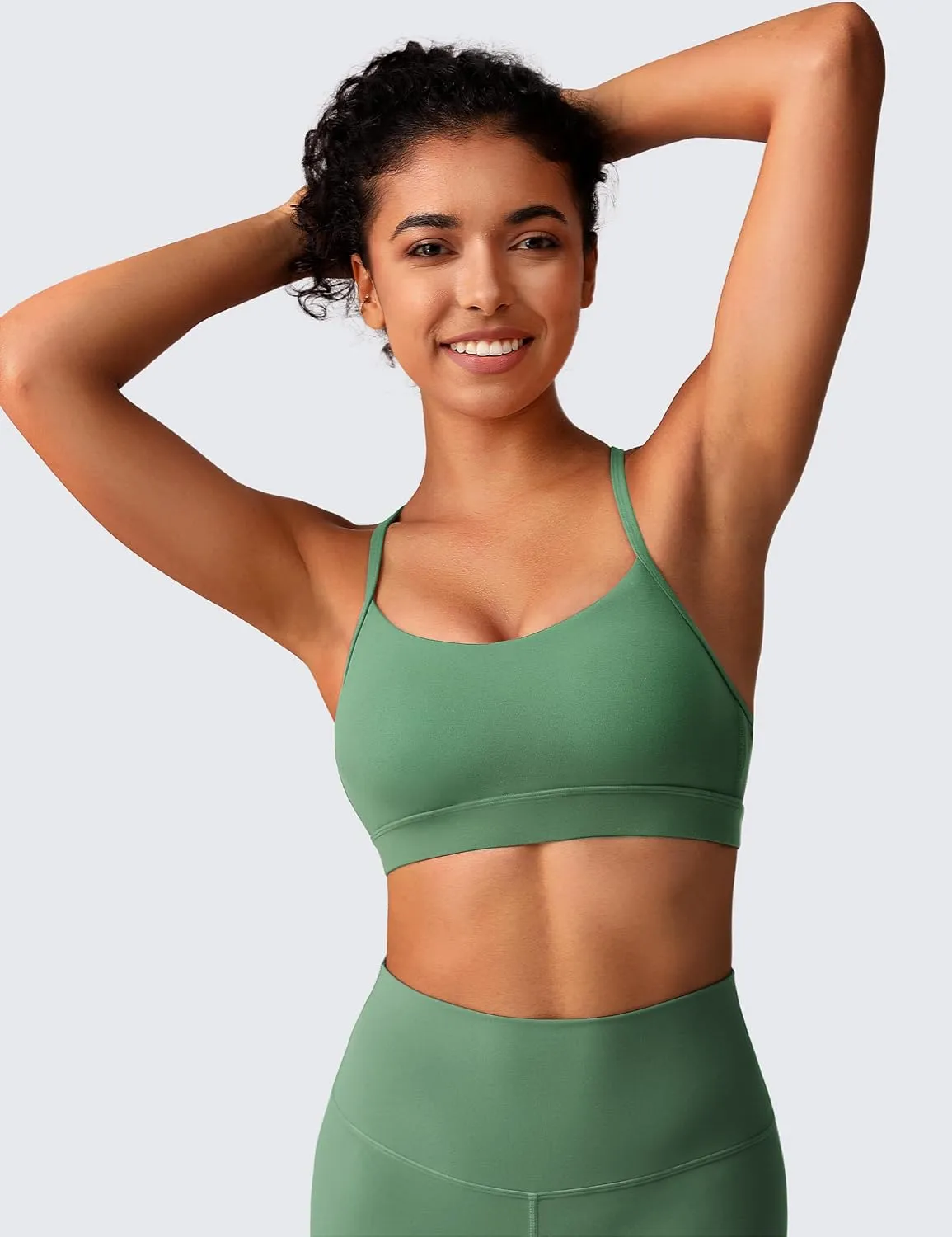 BAYDI Clouduxi Y Back Sports Bras for Women - Light Support Racerback Yoga Bra, A-C Cups