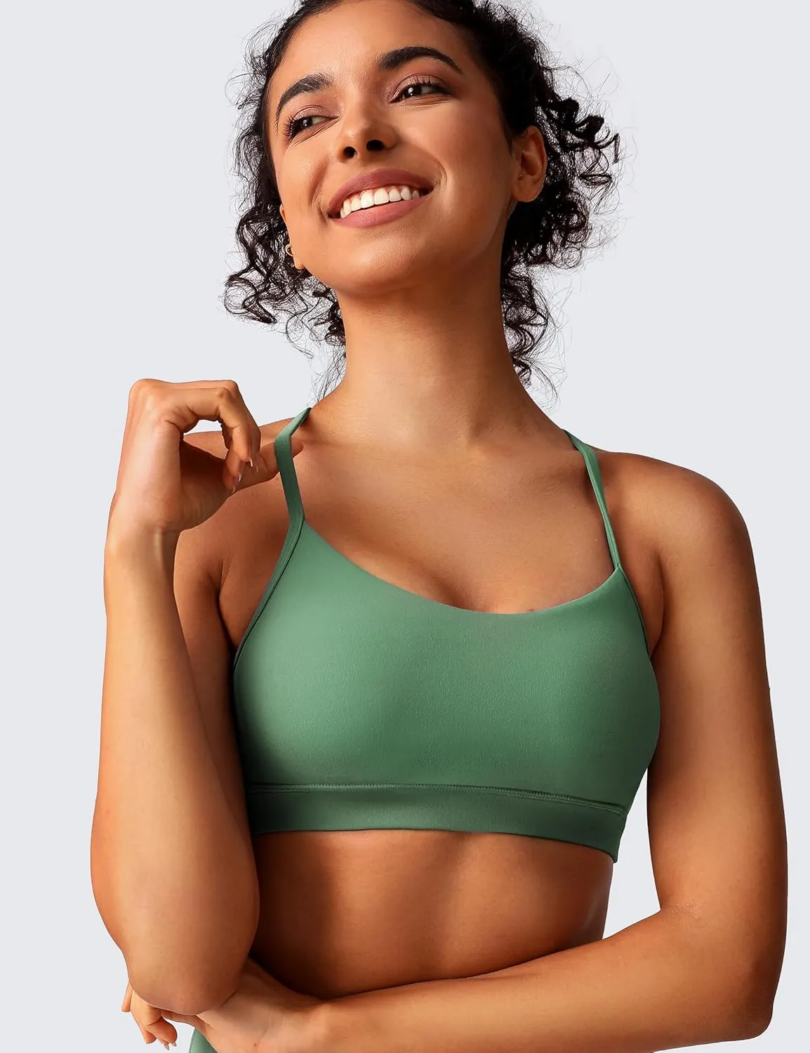 BAYDI Clouduxi Y Back Sports Bras for Women - Light Support Racerback Yoga Bra, A-C Cups