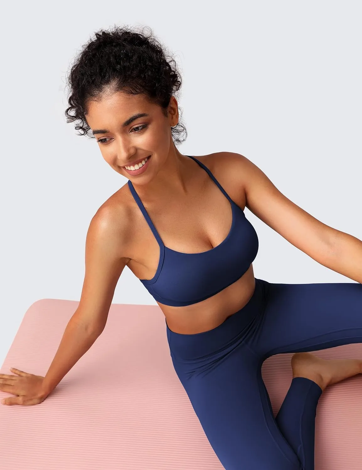 BAYDI Clouduxi Y Back Sports Bras for Women - Light Support Racerback Yoga Bra, A-C Cups