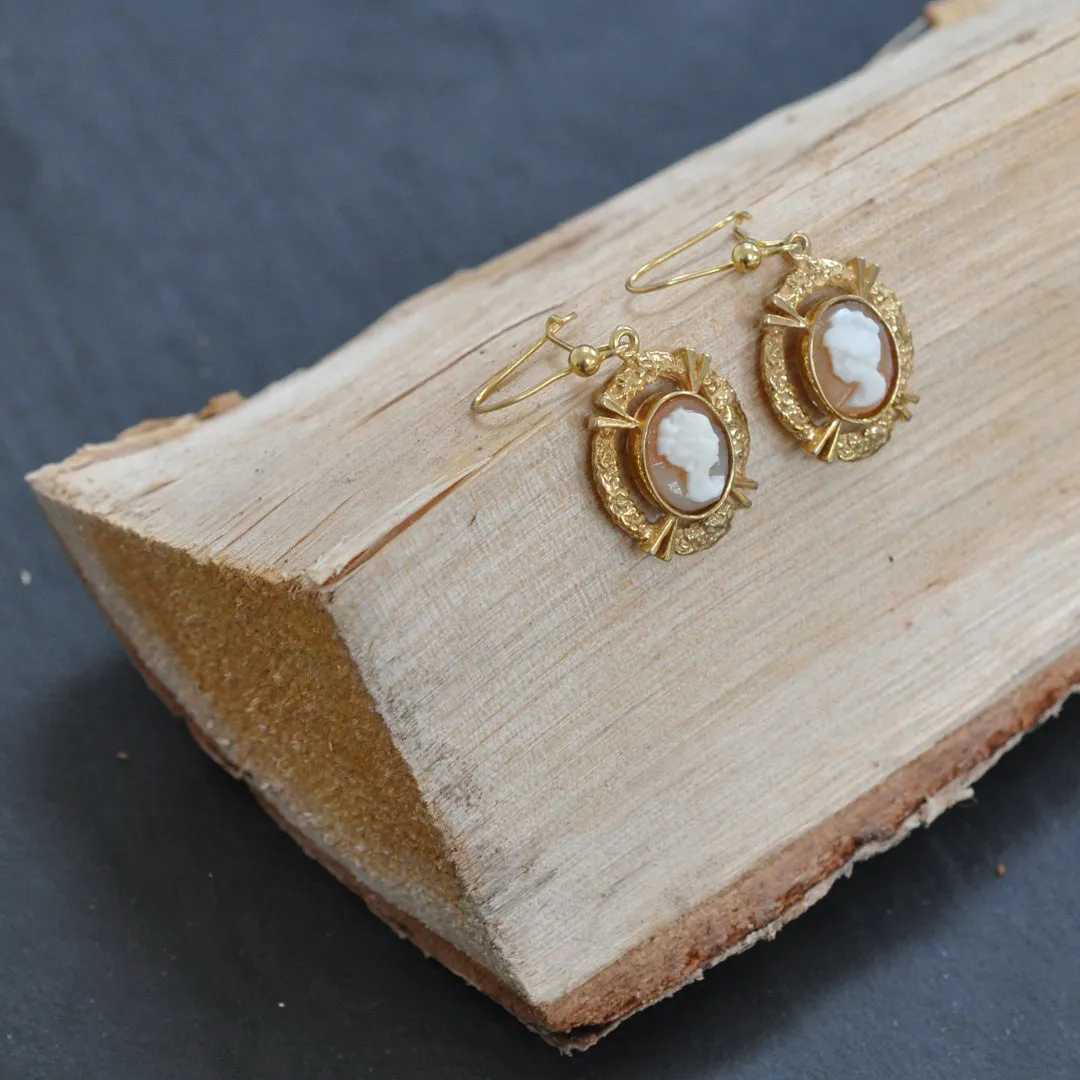 Cameo Drop Earrings