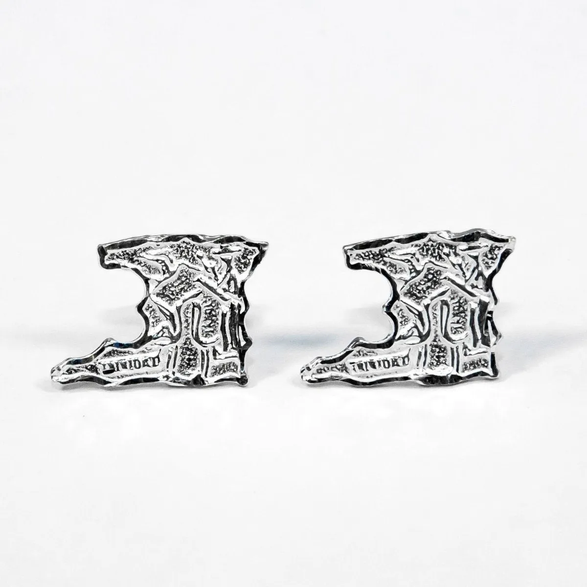 Caribbijou Large Trinidad Map Stopper Stud Earring