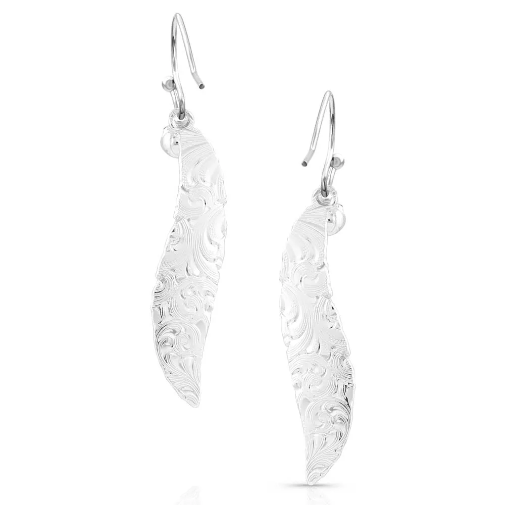 Cinderella Liberty Feather Earrings- Montana Silversmiths
