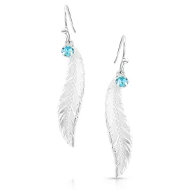Cinderella Liberty Feather Earrings- Montana Silversmiths