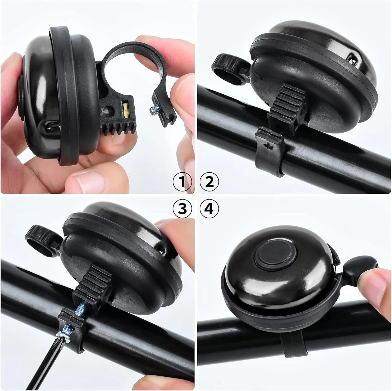 Classic Bike Bell, Aluminum Bicycle Bell, Loud Crisp Clear Sound Bicycle Bike Bell for Adults Kids