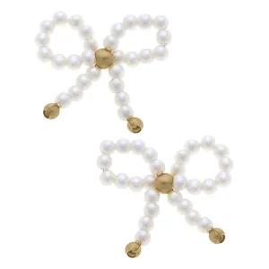 Clementine Pearl Bow Stud Earring