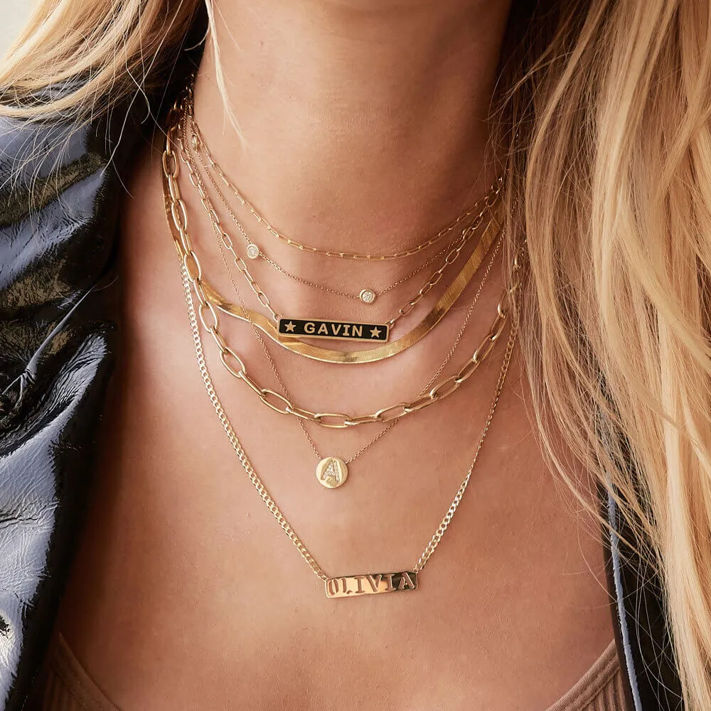 Cuban Link Custom Nameplate Necklace