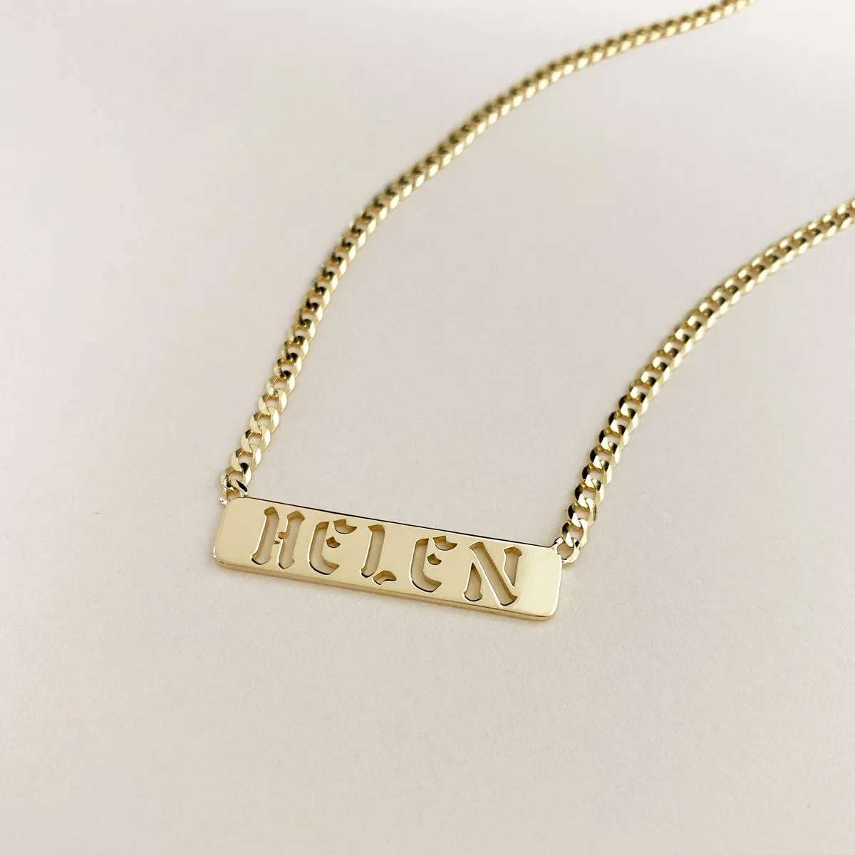 Cuban Link Custom Nameplate Necklace