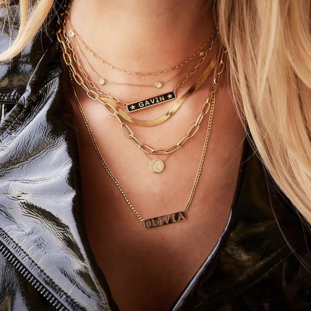 Cuban Link Custom Nameplate Necklace