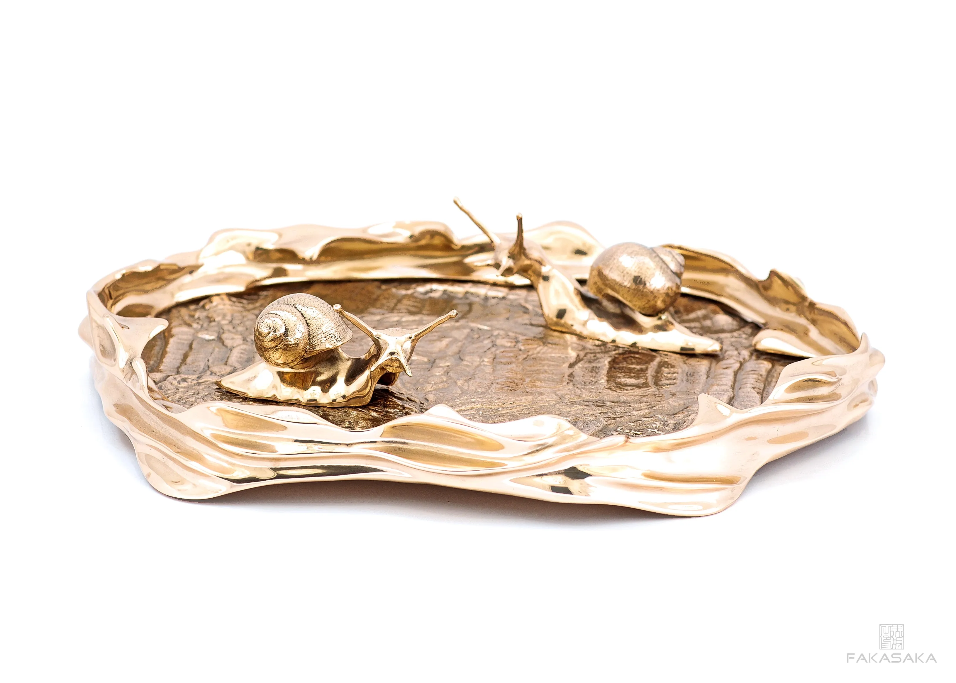 DEAR CELIA<br><br>BOWL / CENTERPIECE<br><br>CROCODILE<br>POLISHED BRONZE