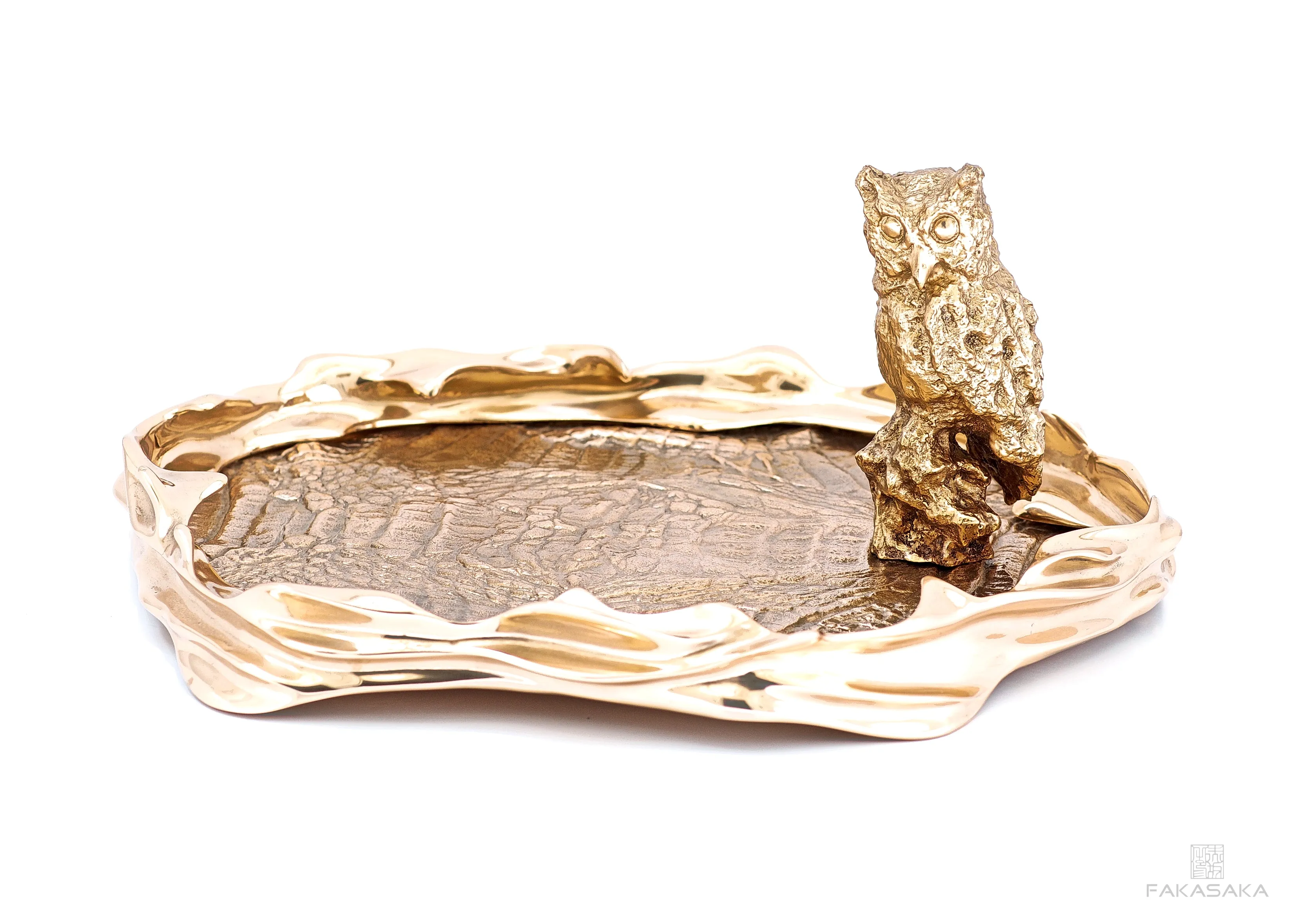 DEAR CELIA<br><br>BOWL / CENTERPIECE<br><br>CROCODILE<br>POLISHED BRONZE