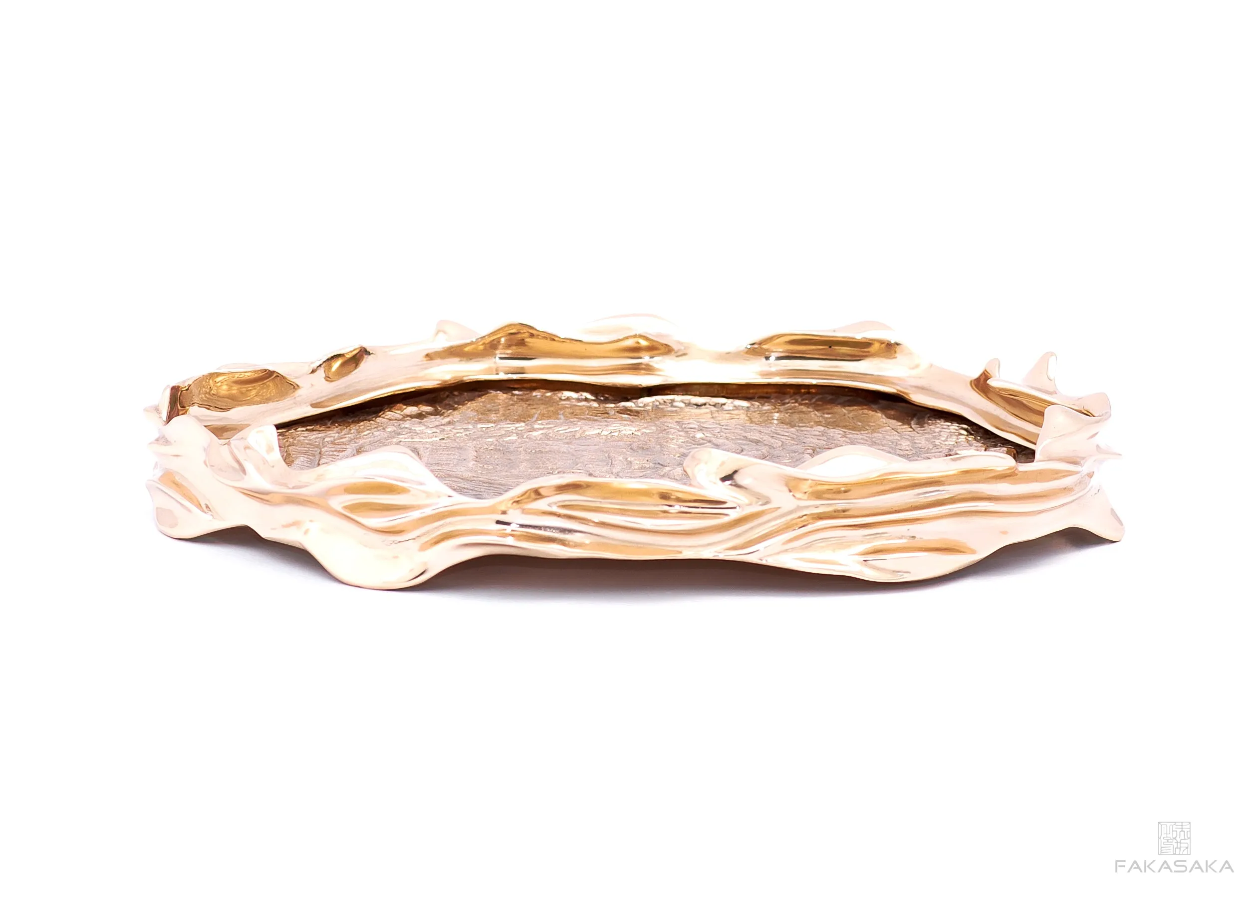DEAR CELIA<br><br>BOWL / CENTERPIECE<br><br>CROCODILE<br>POLISHED BRONZE