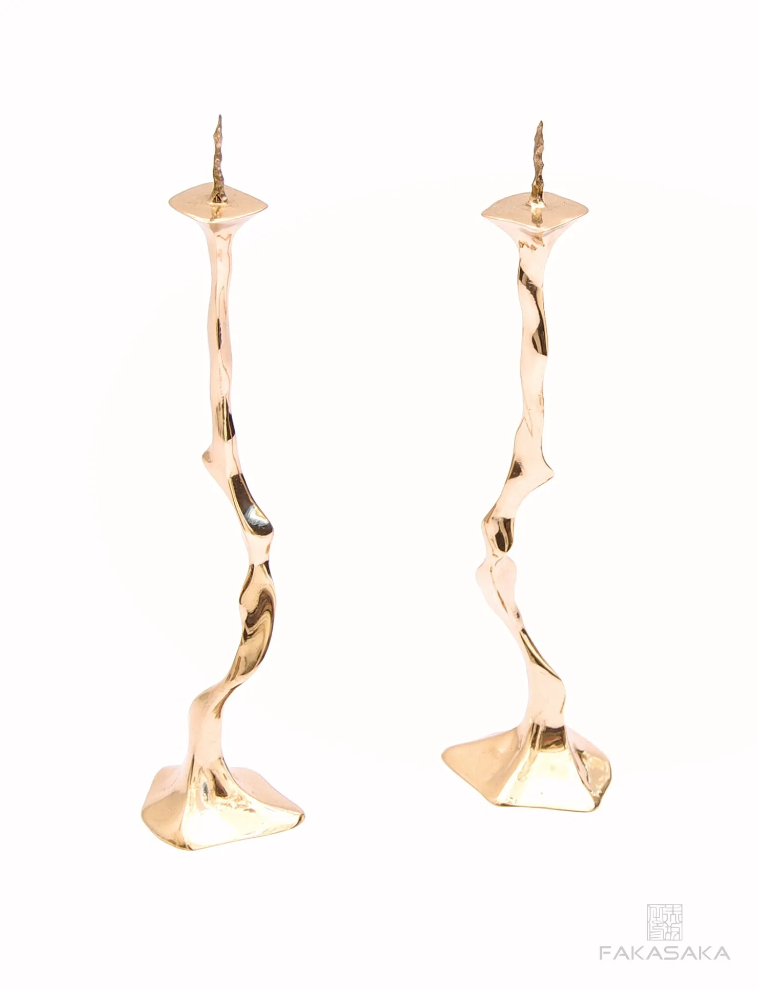 DEBBIE CANDLESTICK<br><br>POLISHED BRONZE